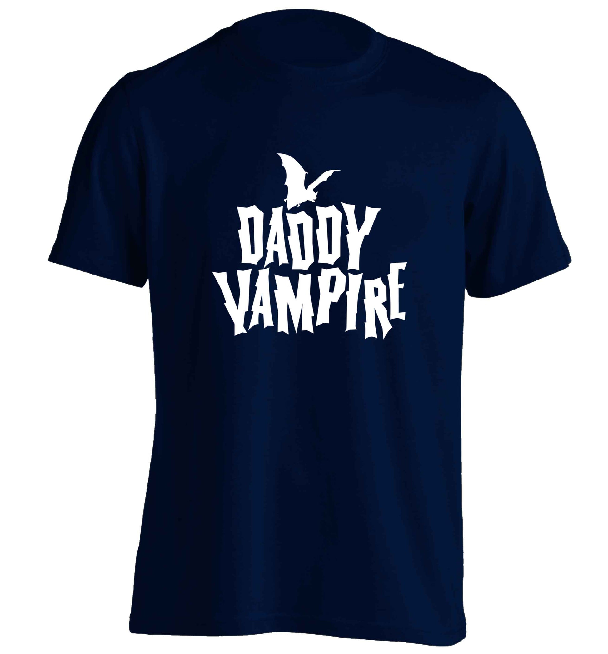 Daddy vampire adults unisex navy Tshirt 2XL
