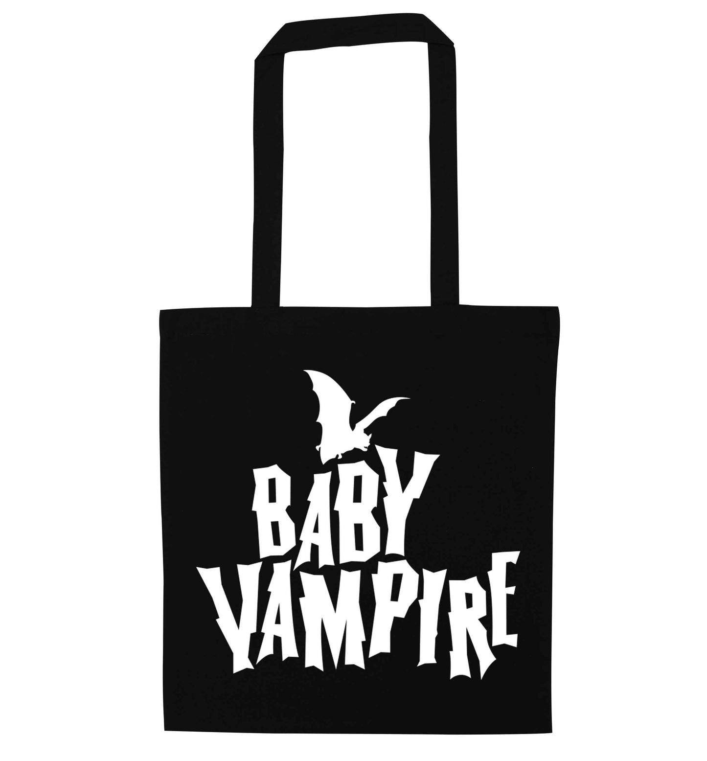 Baby vampire black tote bag