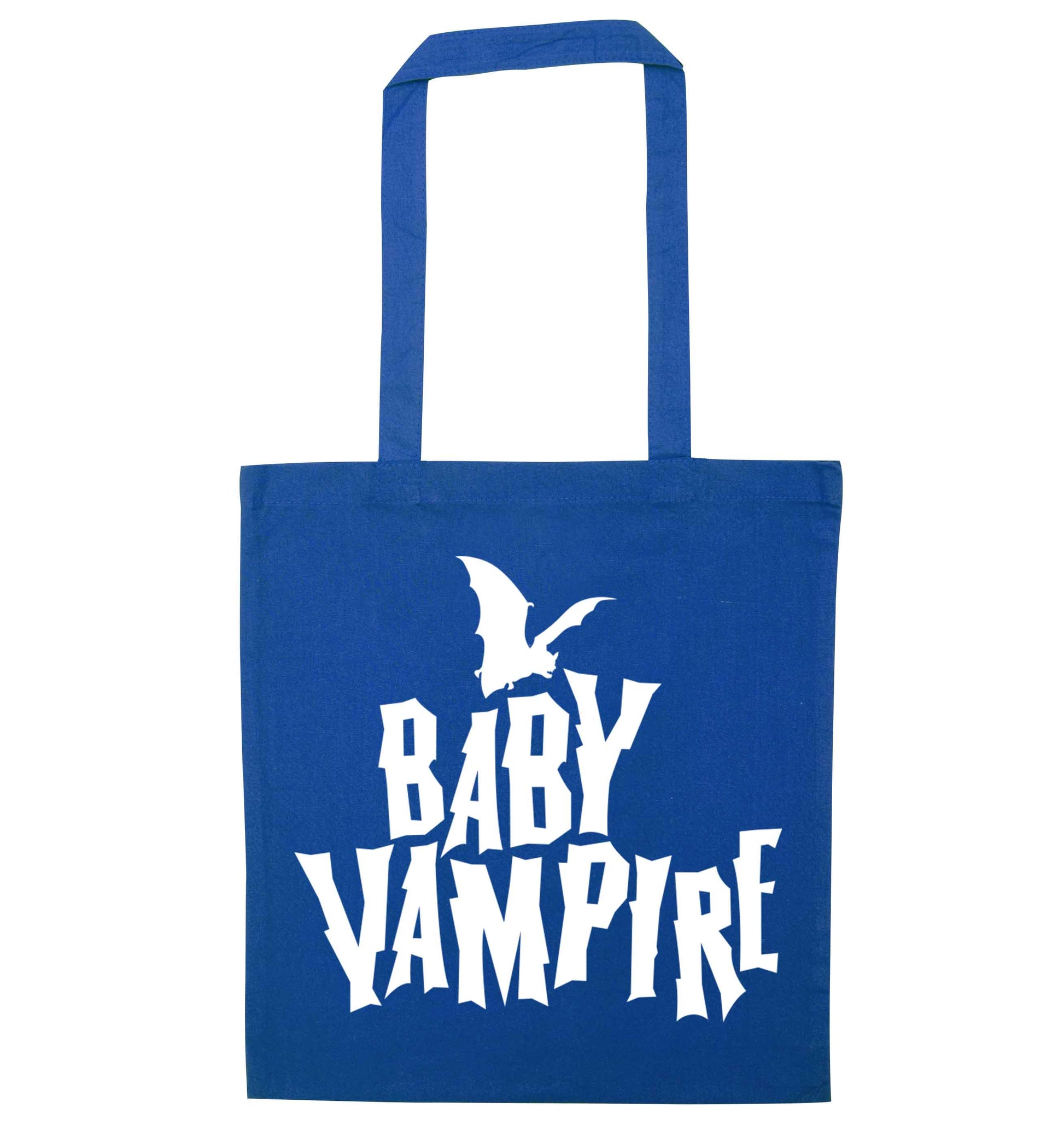Baby vampire blue tote bag