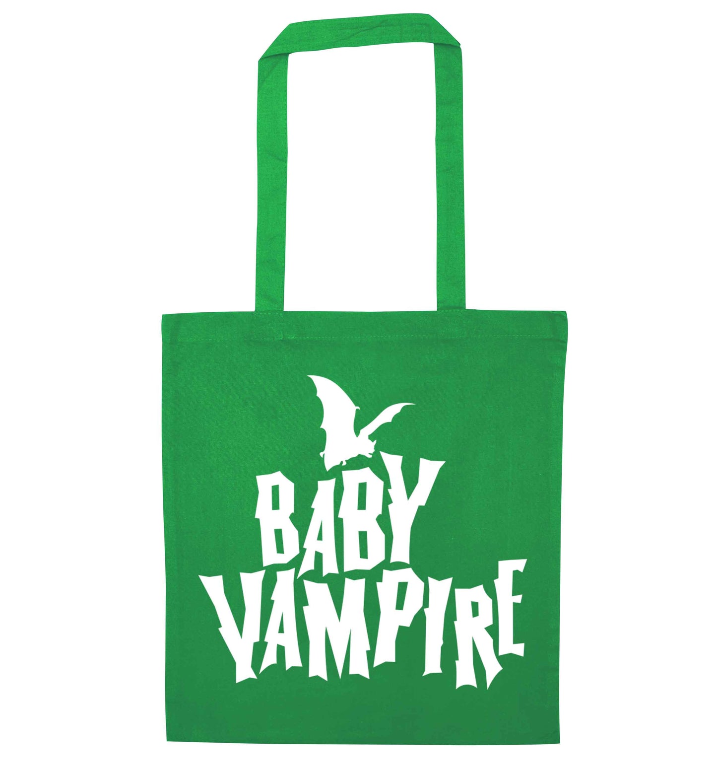 Baby vampire green tote bag