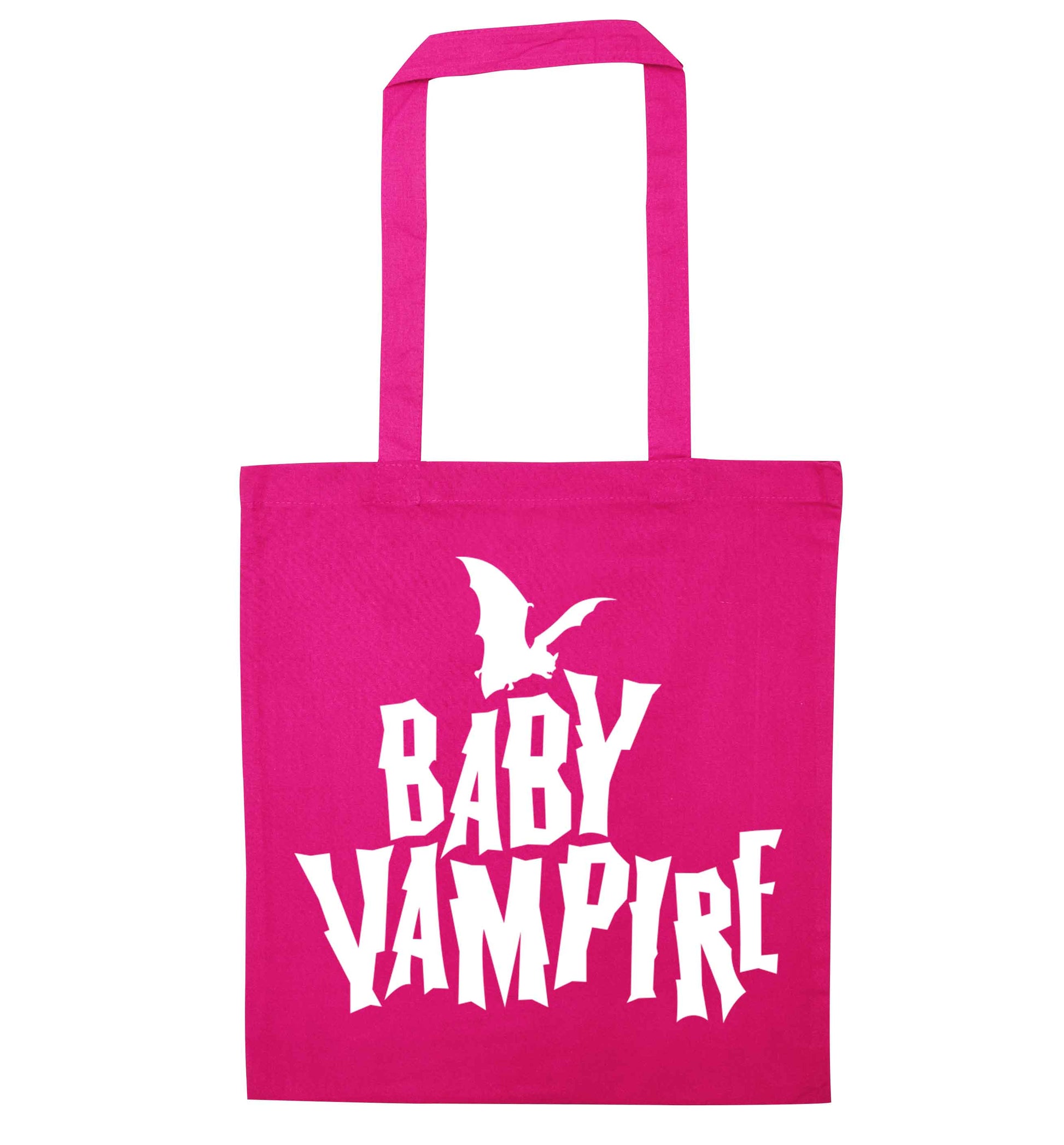 Baby vampire pink tote bag