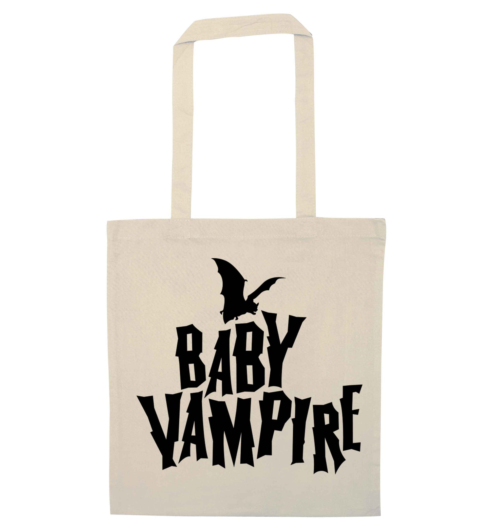 Baby vampire natural tote bag