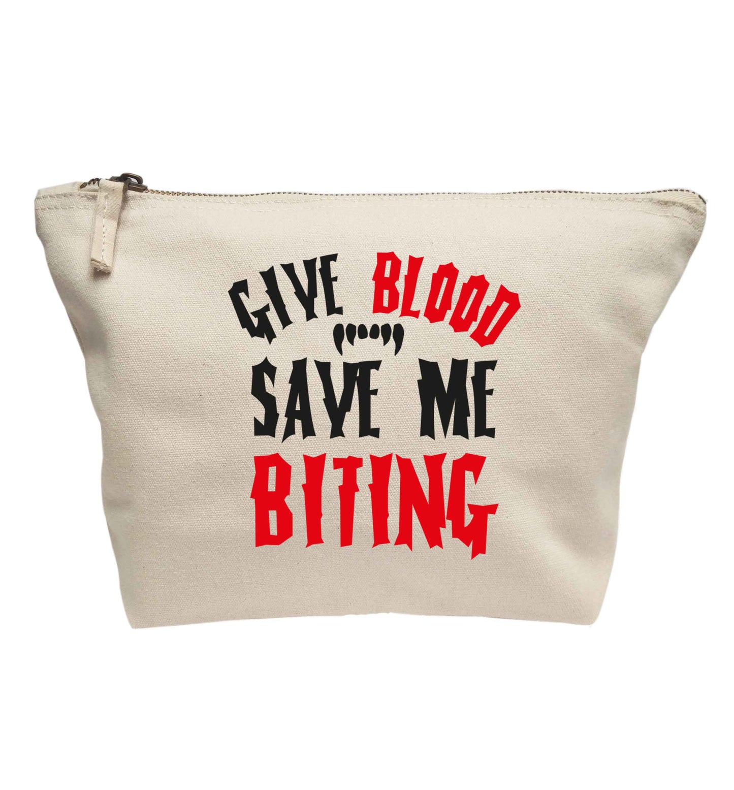 Give blood save me biting | Makeup / wash bag