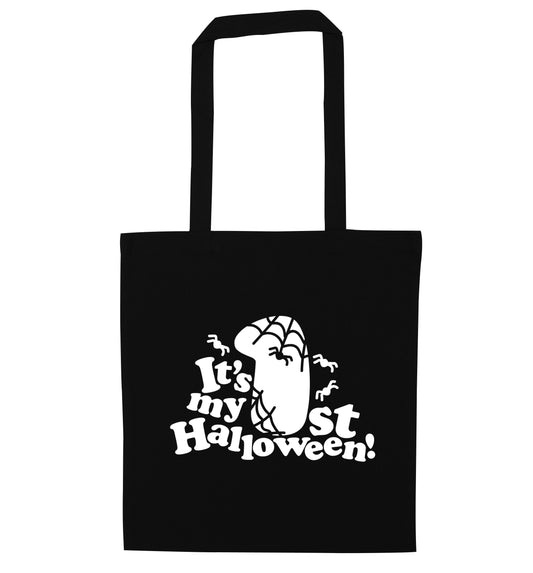 1st Halloween black tote bag