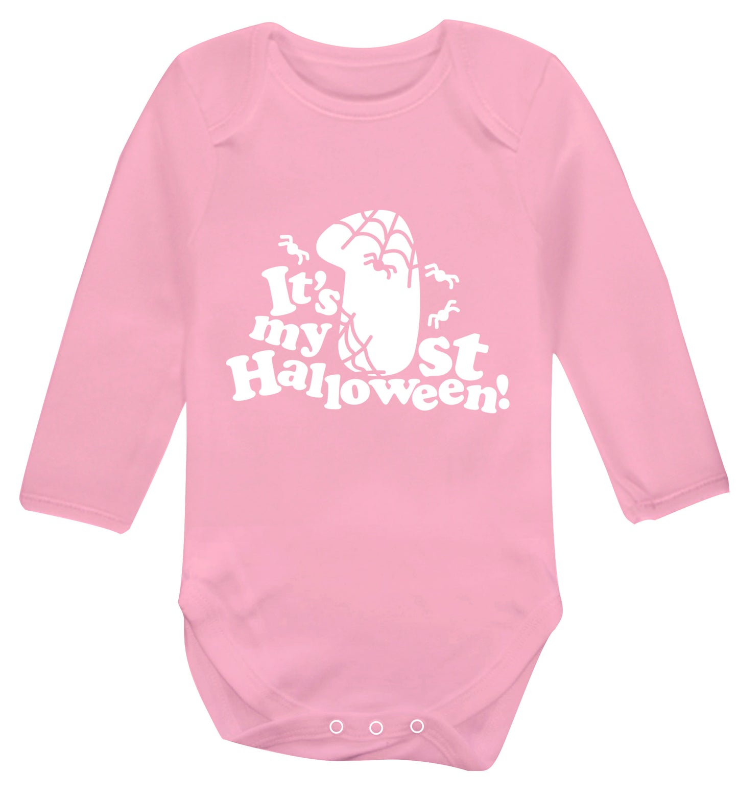 1st Halloween Baby Vest long sleeved pale pink 6-12 months