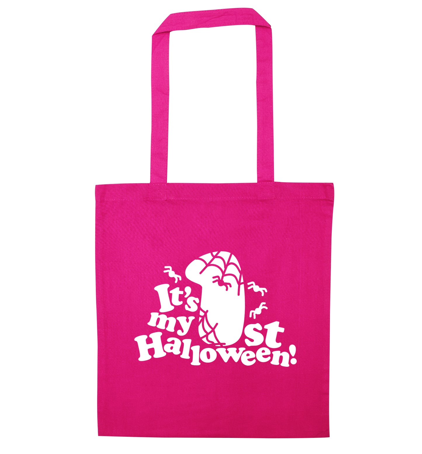 1st Halloween pink tote bag