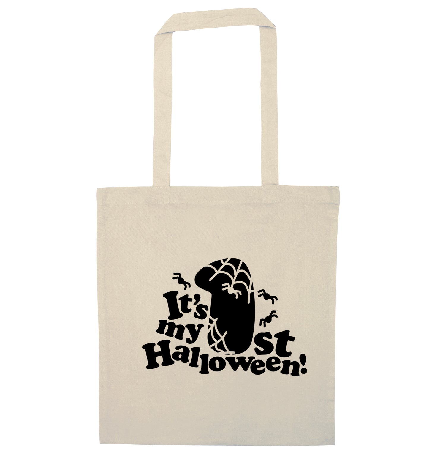 1st Halloween natural tote bag