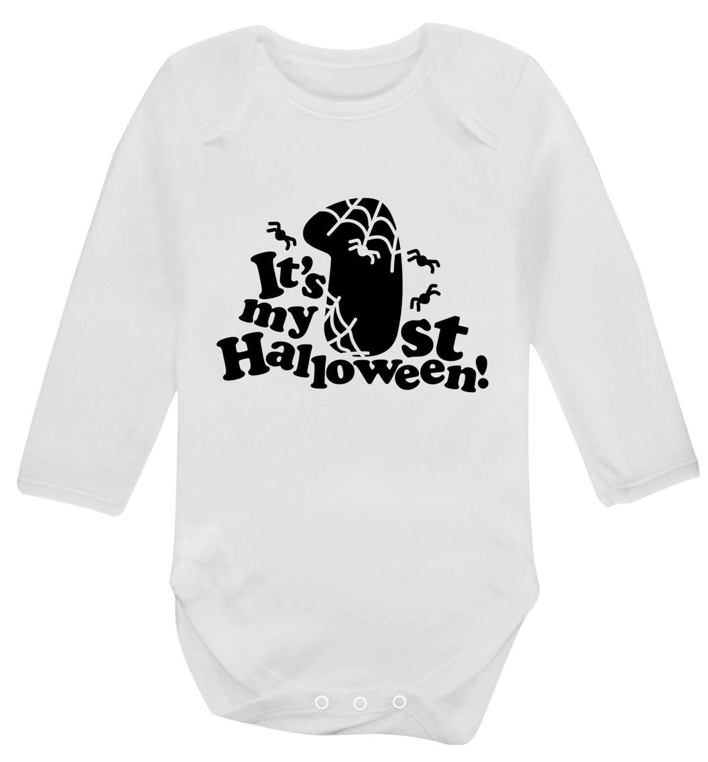 1st Halloween Baby Vest long sleeved white 6-12 months