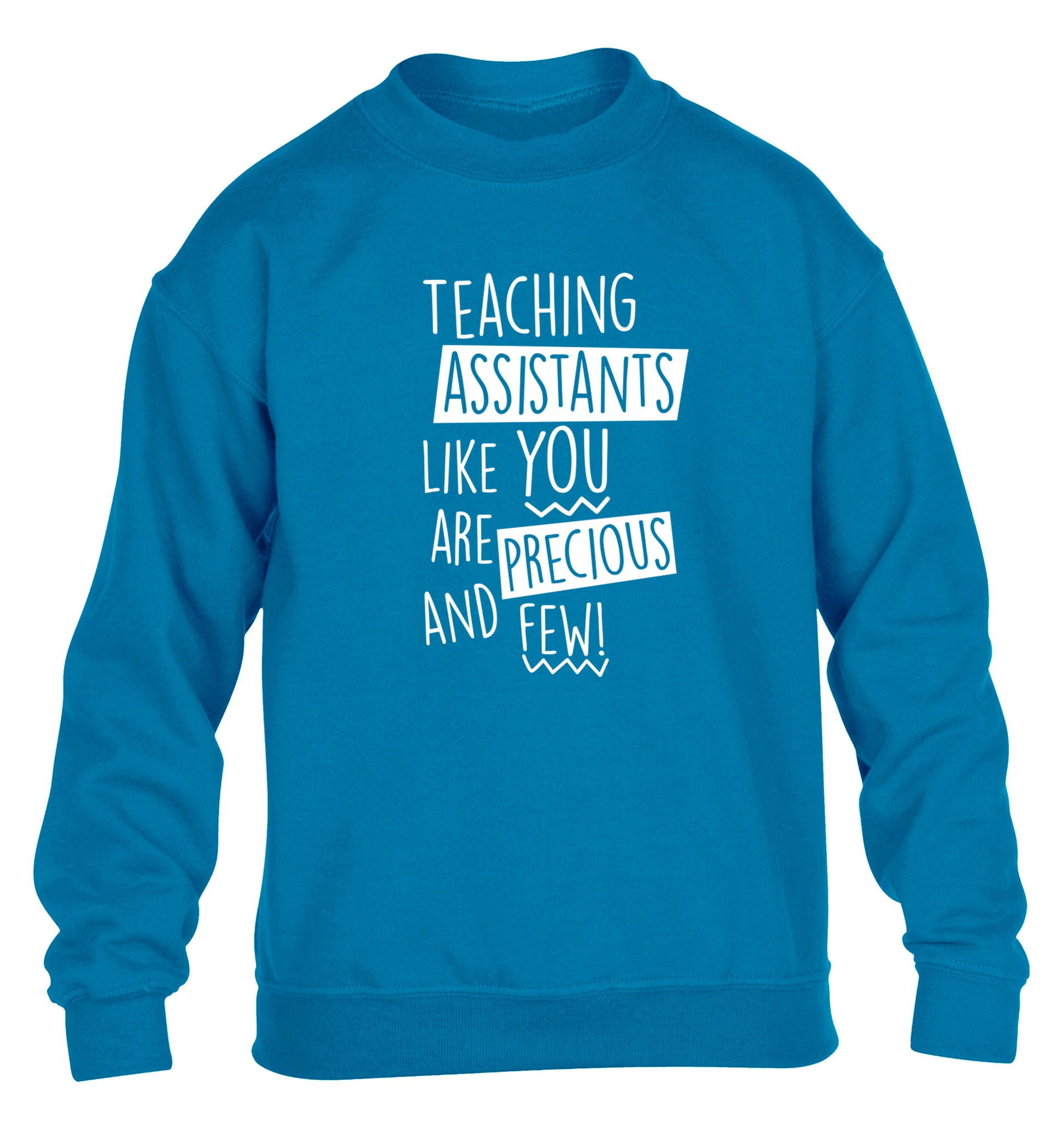 Teaching assistants like you are previous and few! children's blue sweater 12-14 Years