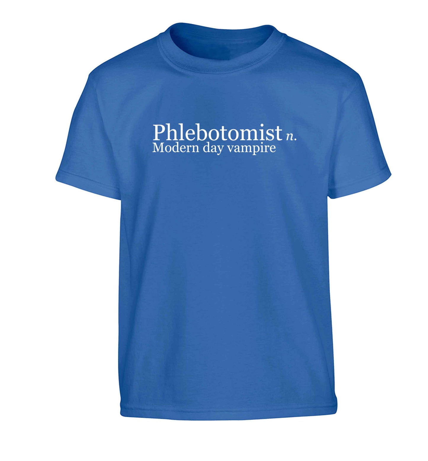 Phlebotomist - Modern day vampire Children's blue Tshirt 12-13 Years