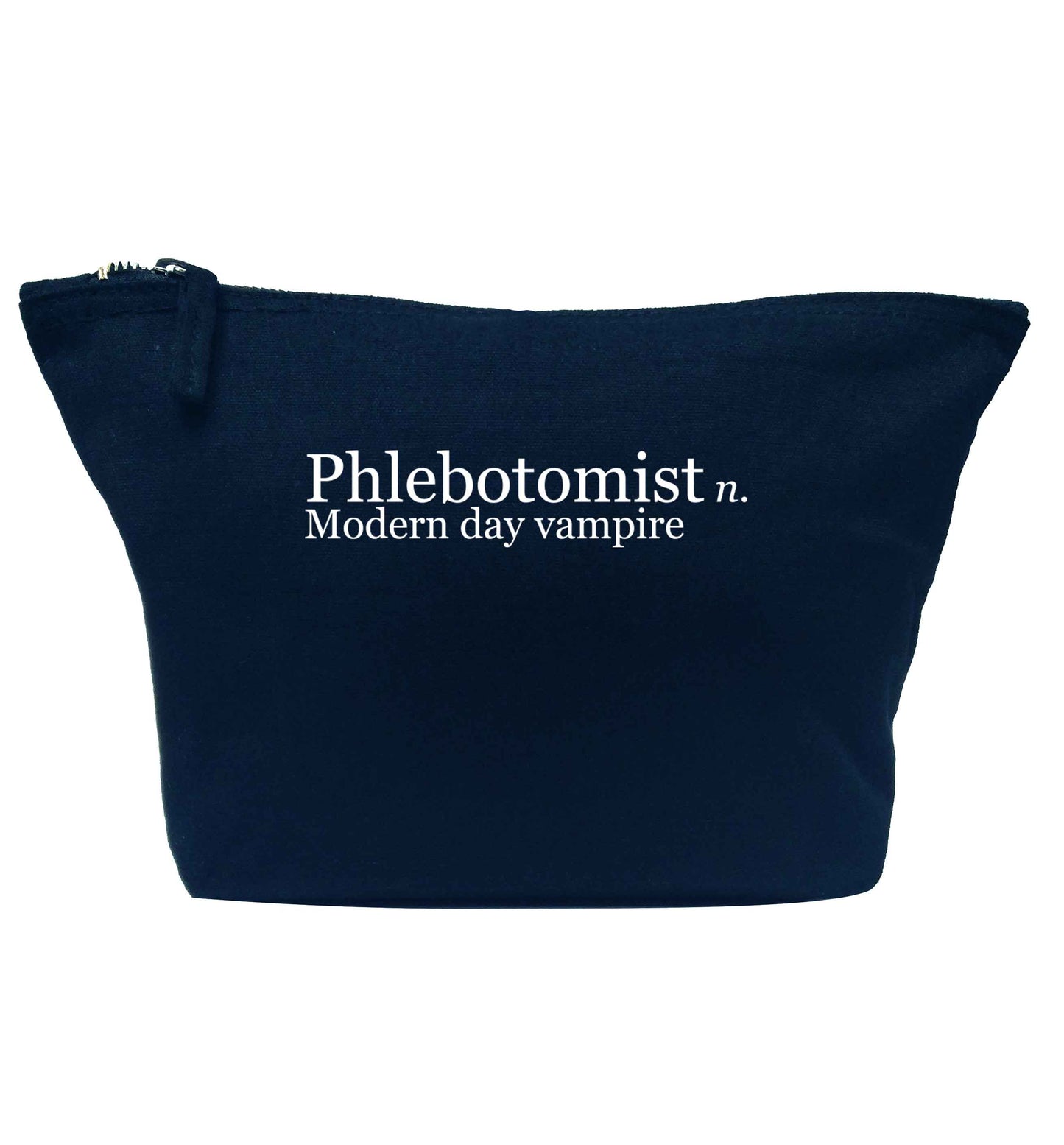 Phlebotomist - Modern day vampire navy makeup bag