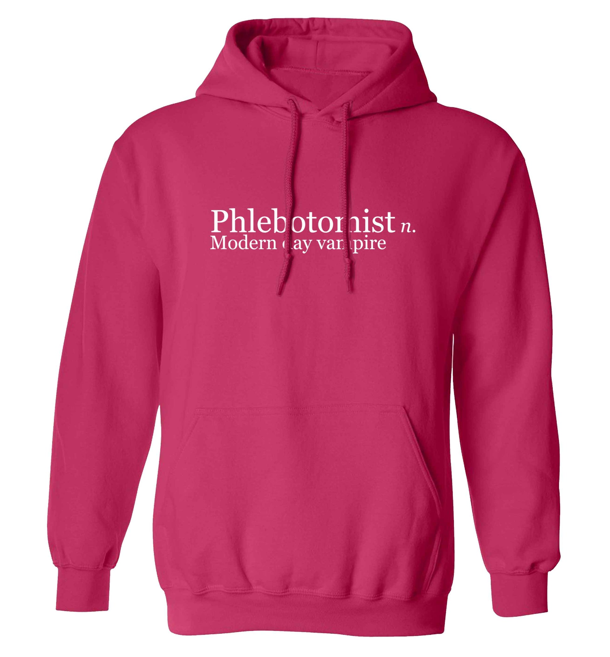 Phlebotomist - Modern day vampire adults unisex pink hoodie 2XL