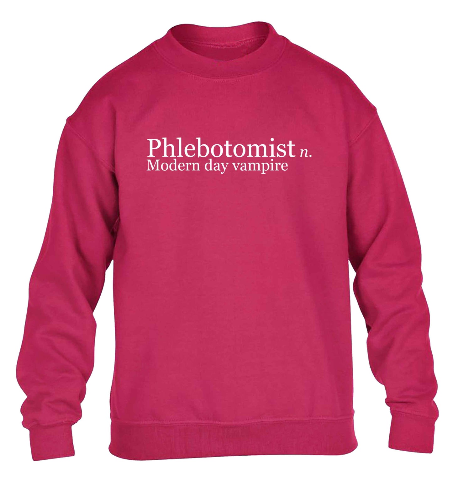 Phlebotomist - Modern day vampire children's pink sweater 12-13 Years