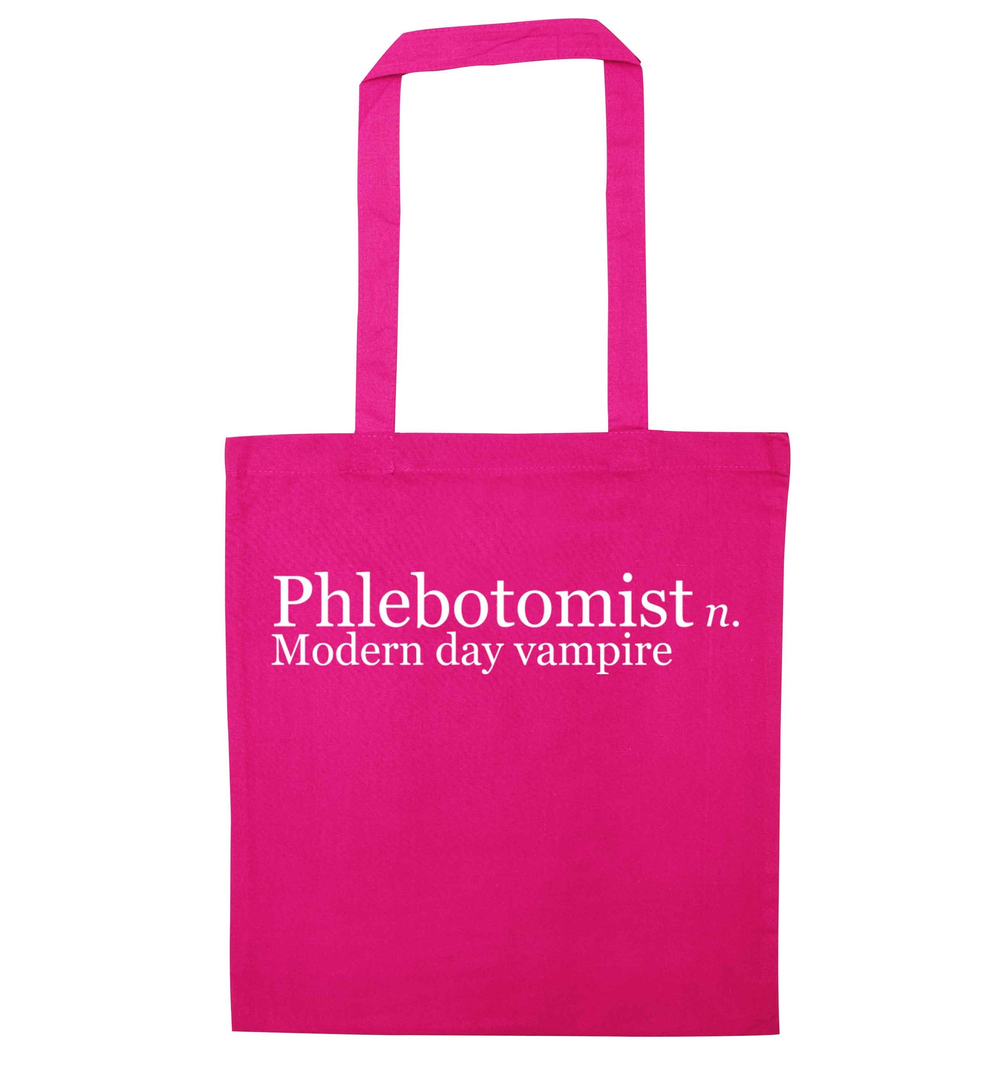 Phlebotomist - Modern day vampire pink tote bag