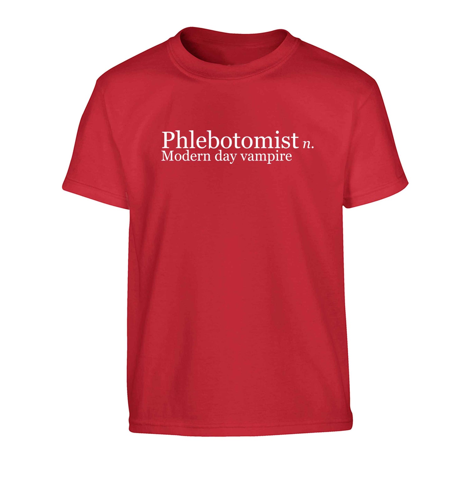 Phlebotomist - Modern day vampire Children's red Tshirt 12-13 Years