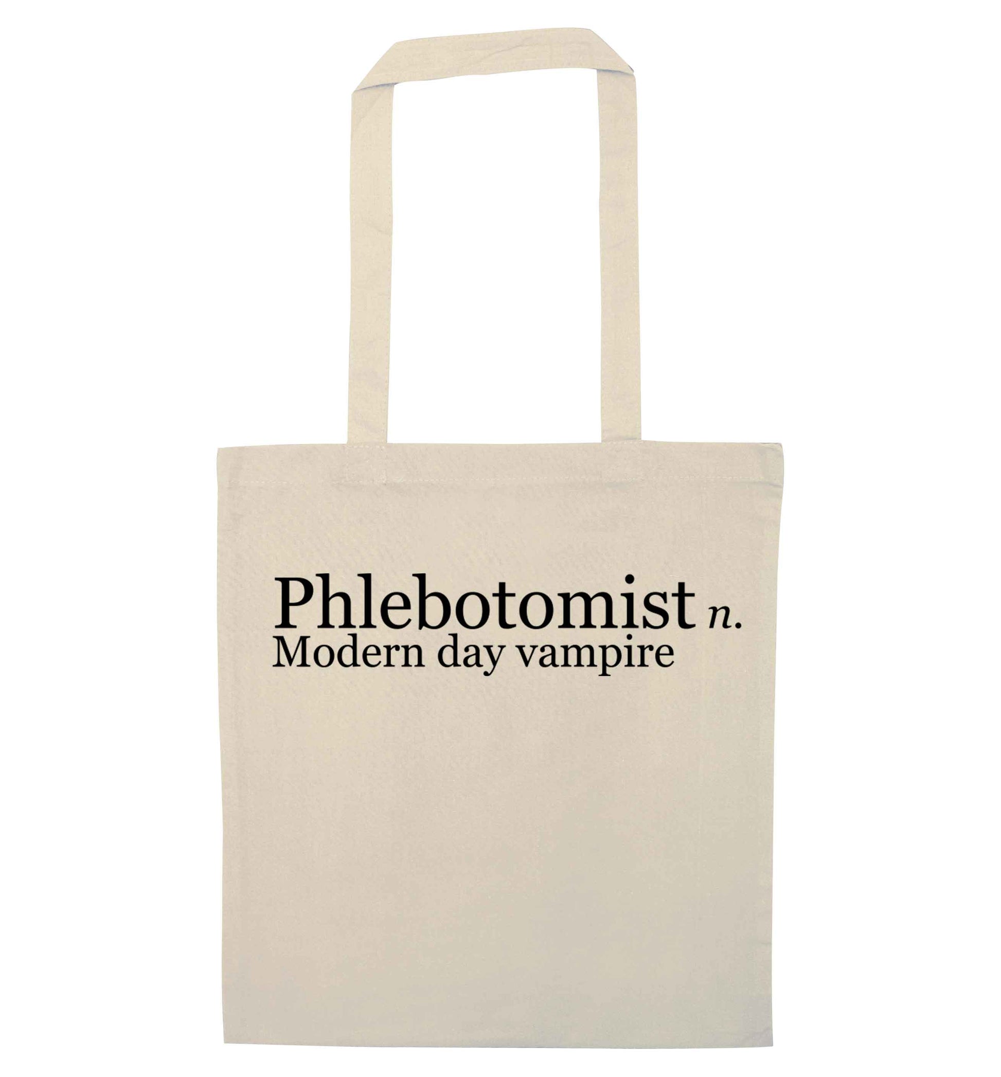 Phlebotomist - Modern day vampire natural tote bag