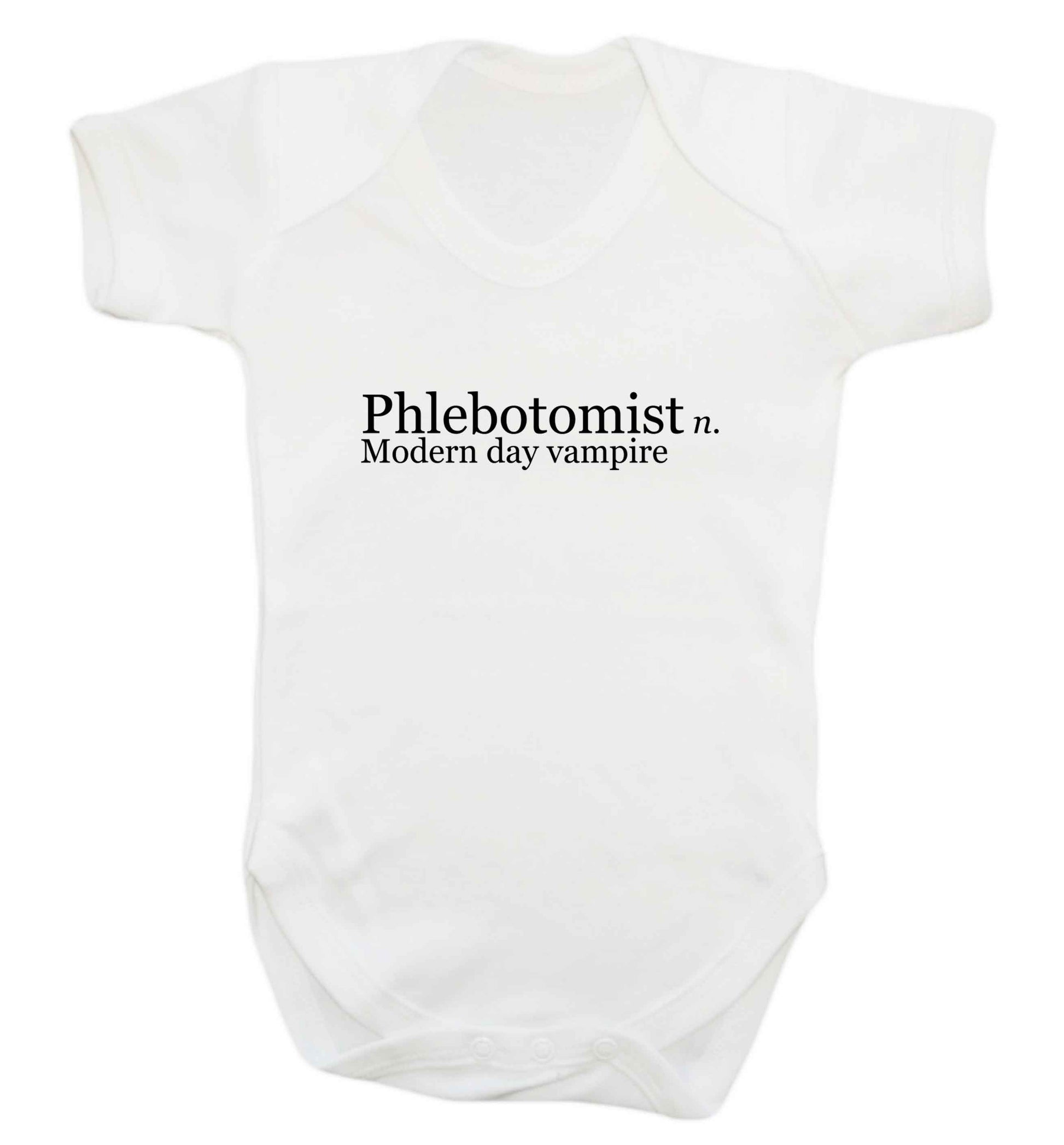 Phlebotomist - Modern day vampire baby vest white 18-24 months