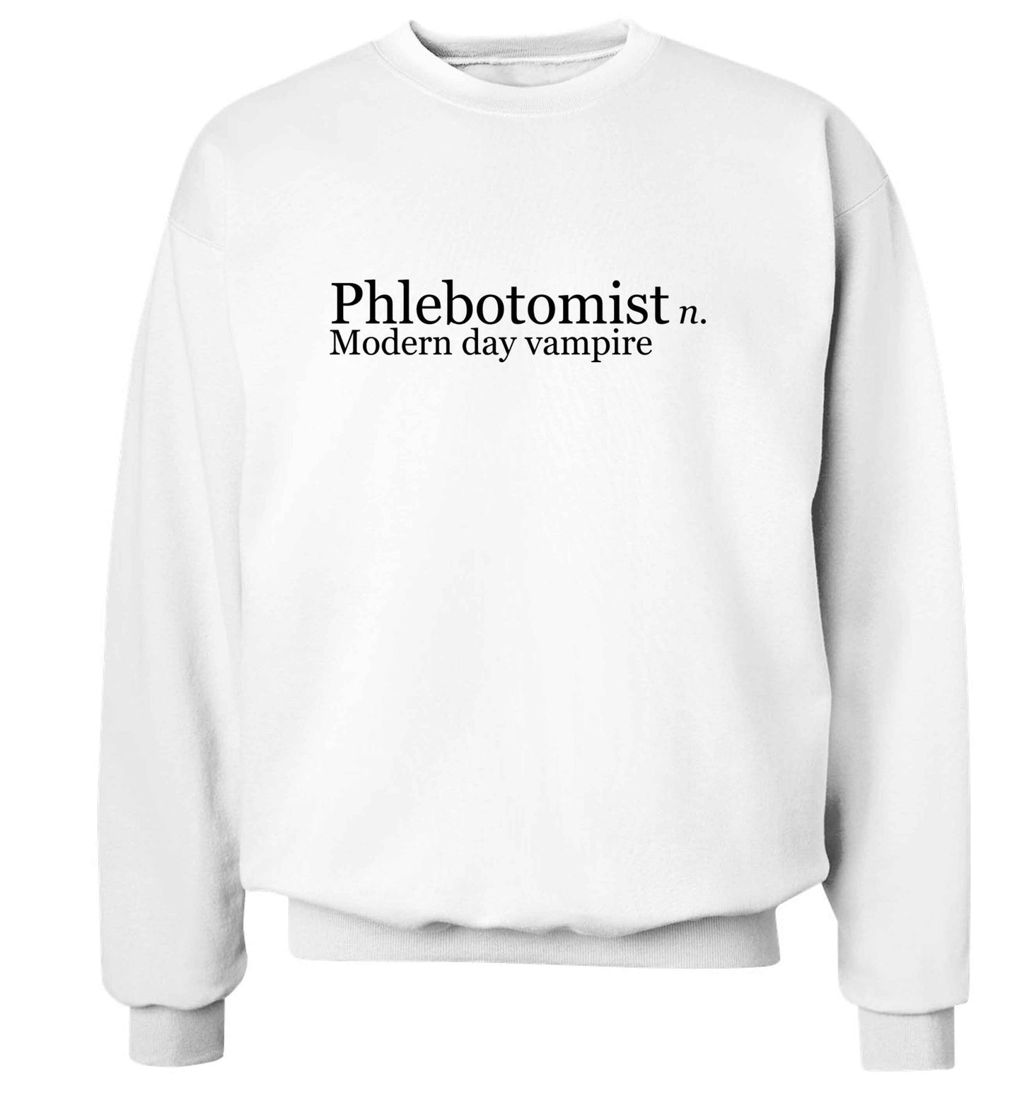 Phlebotomist - Modern day vampire adult's unisex white sweater 2XL