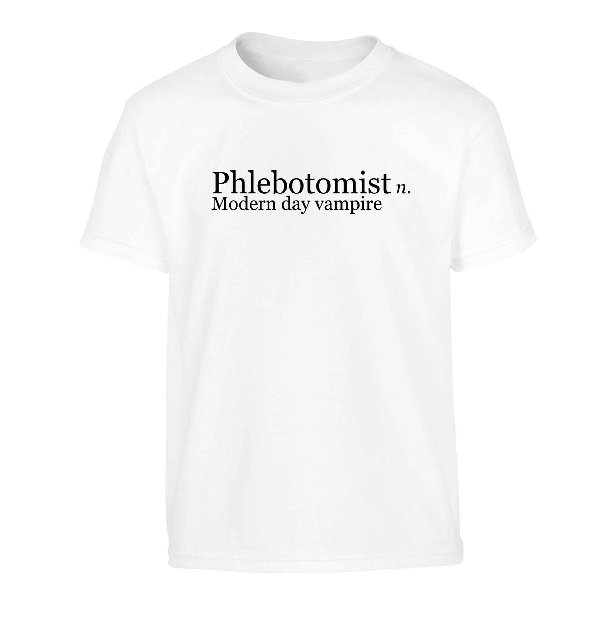 Phlebotomist - Modern day vampire Children's white Tshirt 12-13 Years