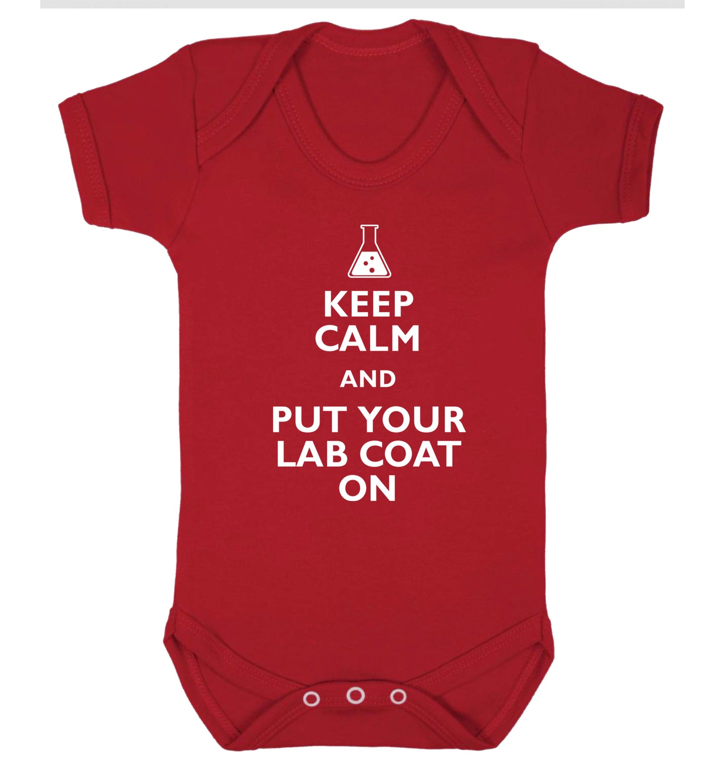 Keep calm and put your lab coat on Baby Vest red 18-24 months