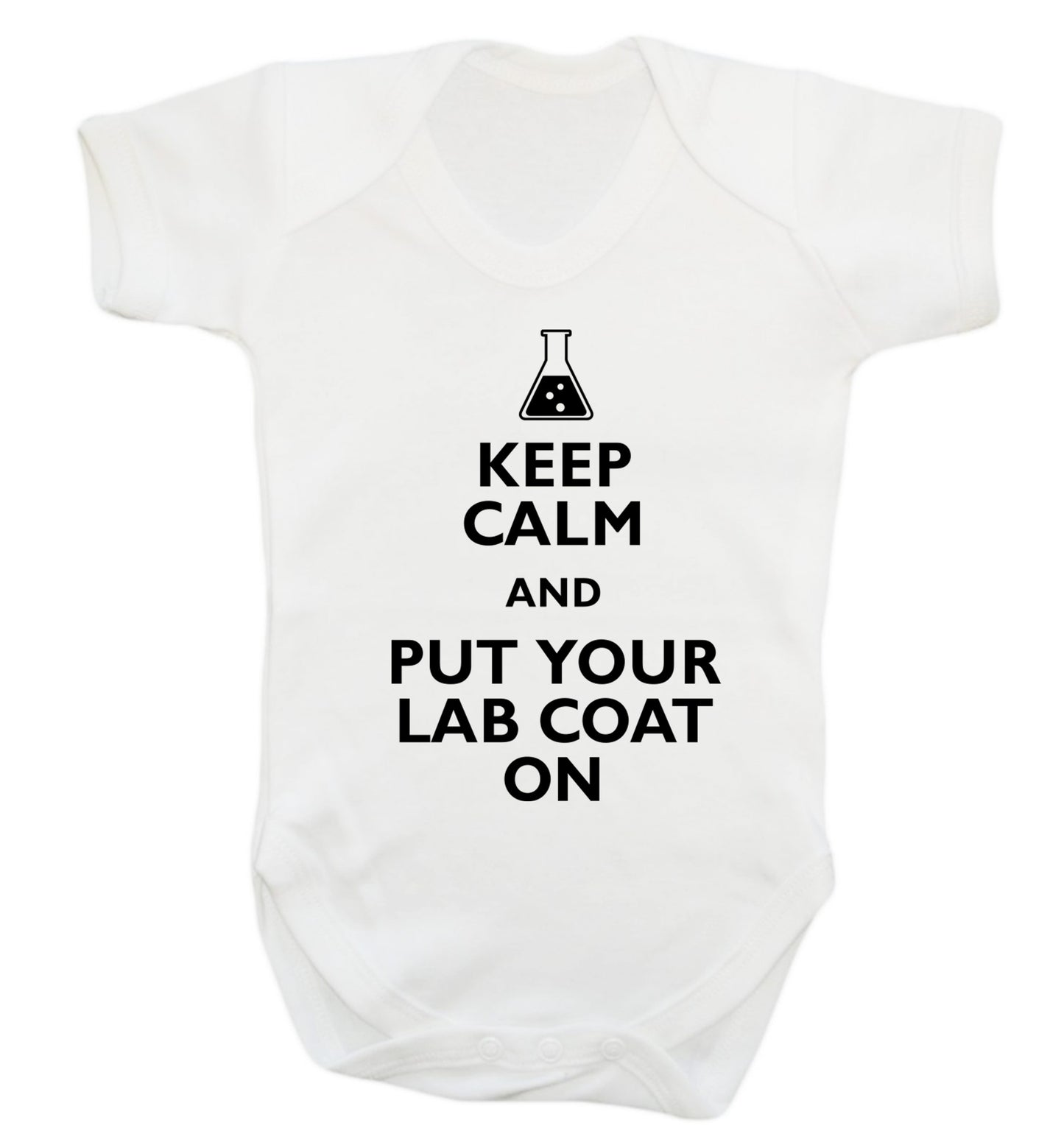 Keep calm and put your lab coat on Baby Vest white 18-24 months