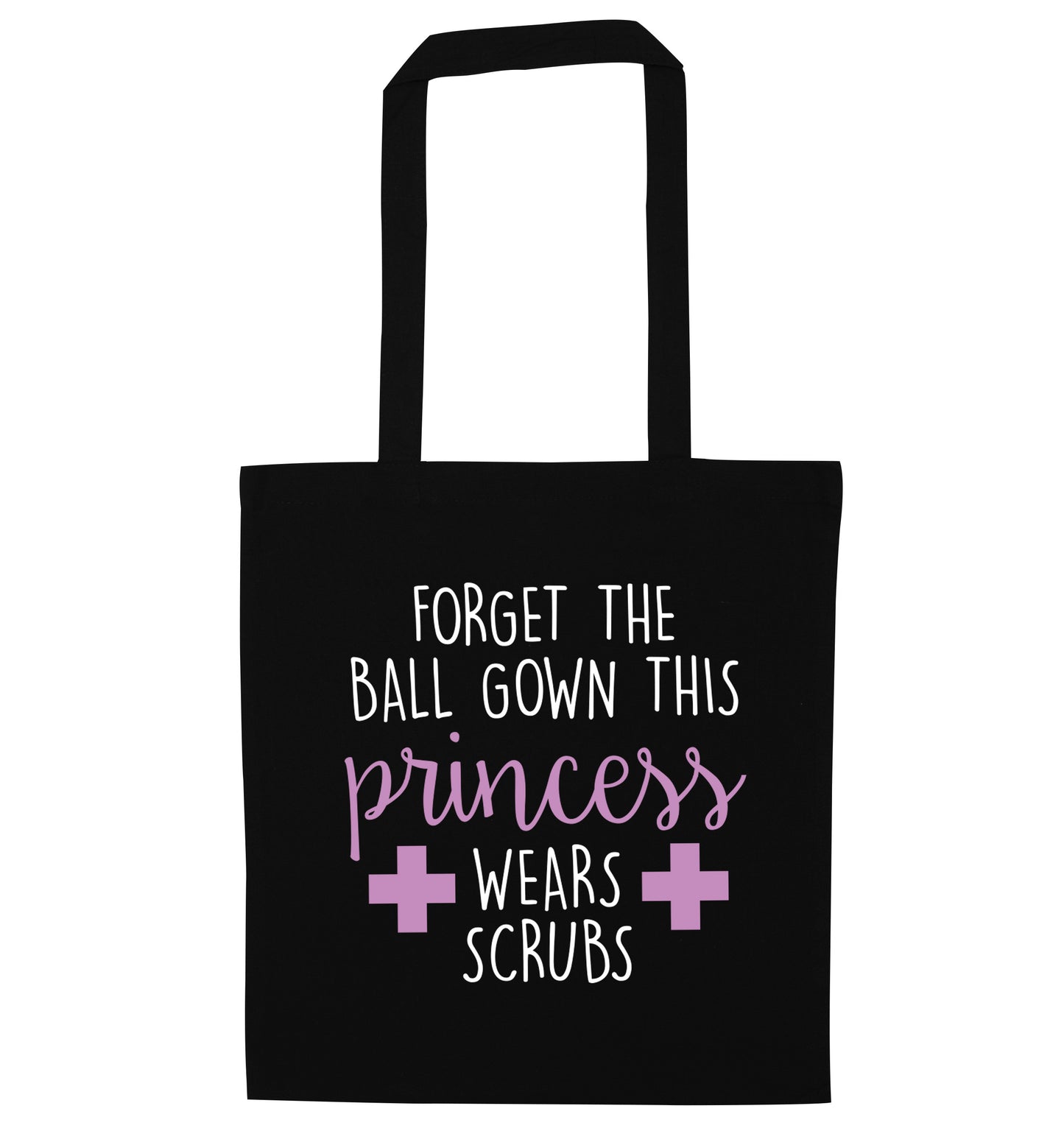 Forget the ball gown this princess wears scrubs black tote bag