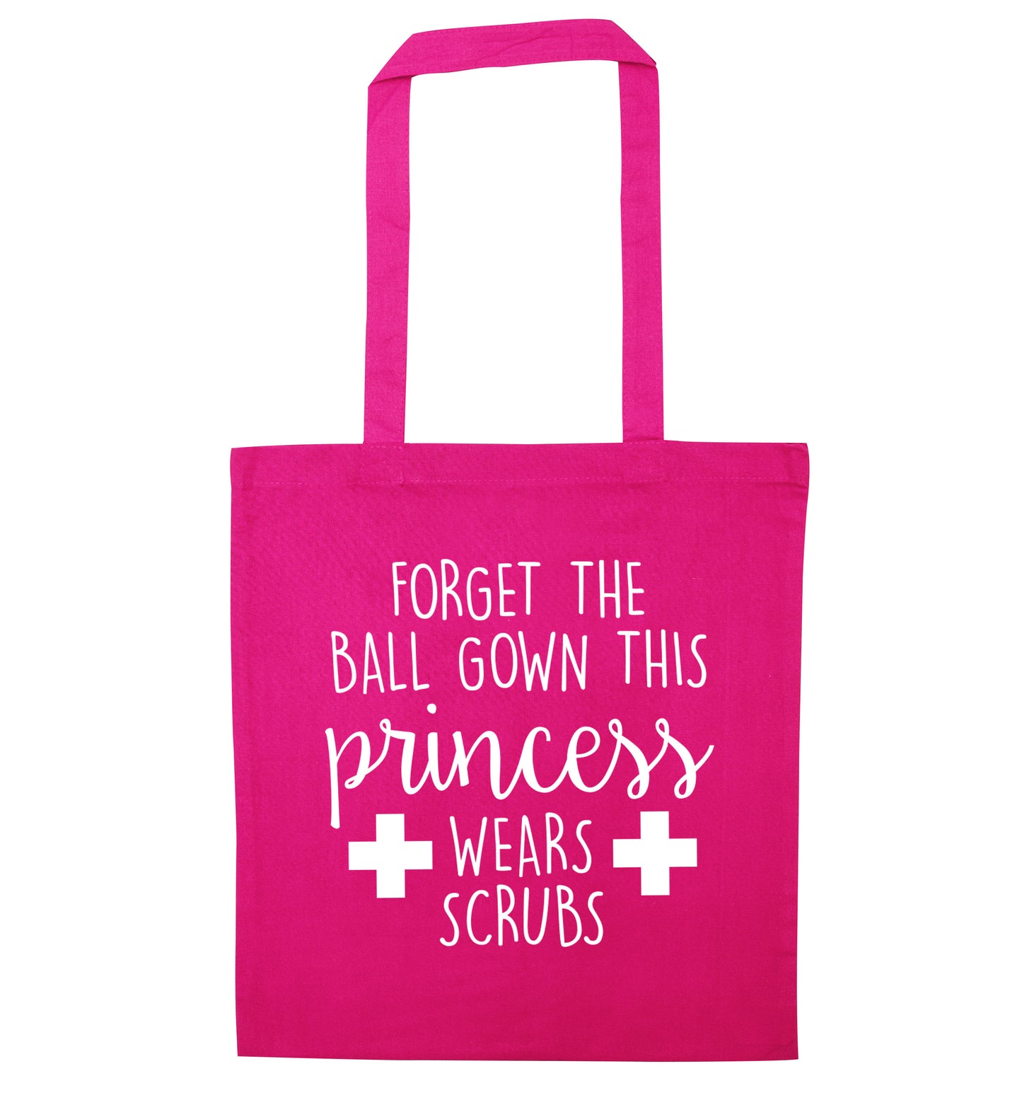 Forget the ball gown this princess wears scrubs pink tote bag
