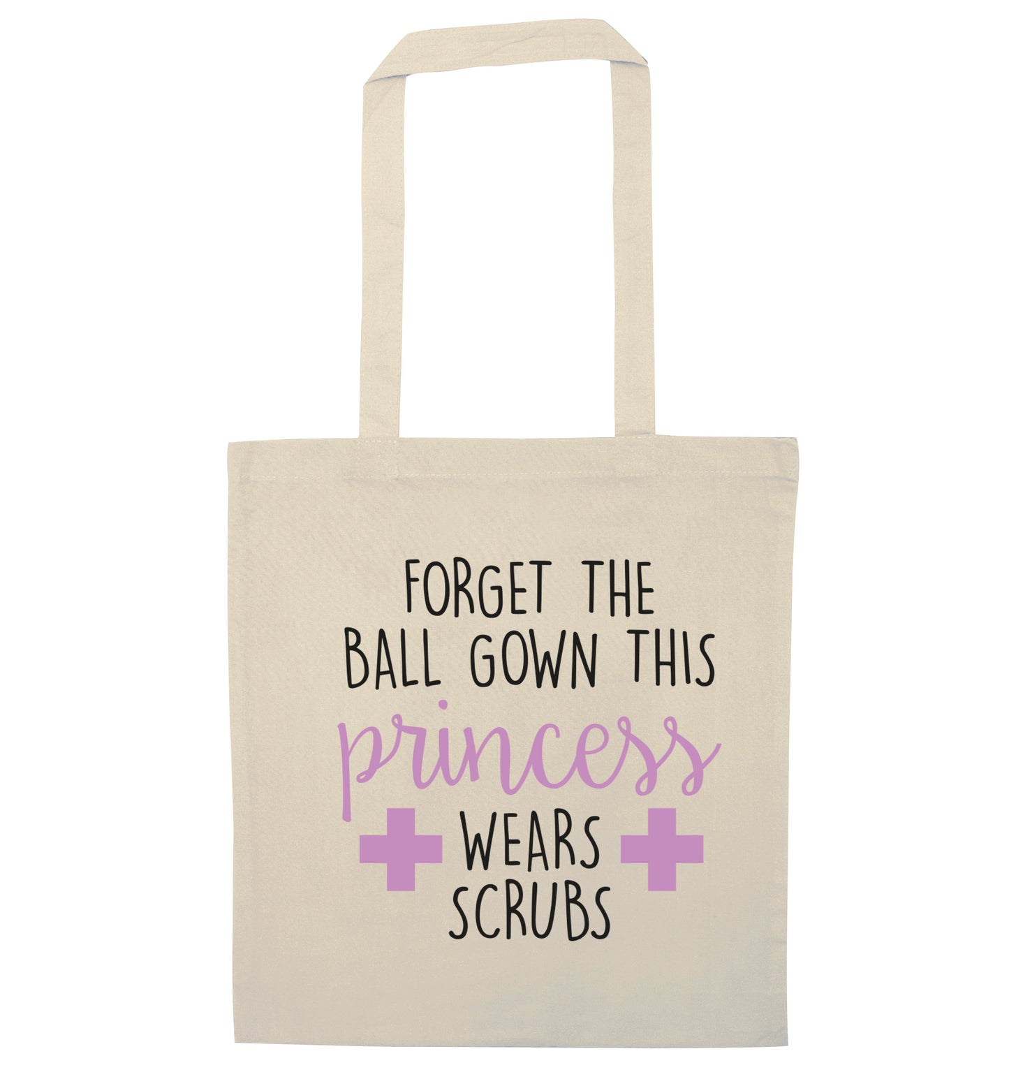 Forget the ball gown this princess wears scrubs natural tote bag