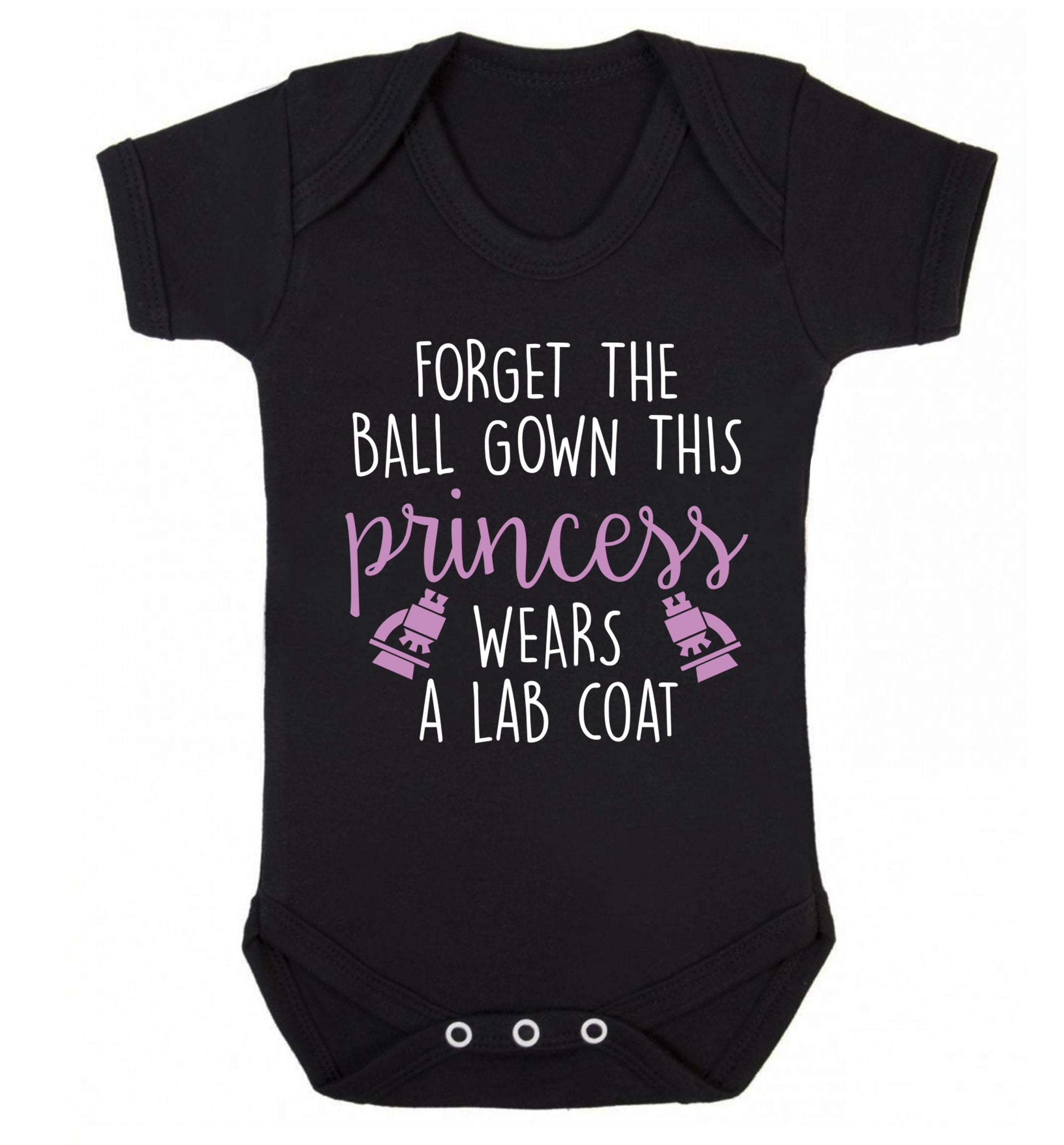 Forget the ball gown this princess wears a lab coat Baby Vest black 18-24 months