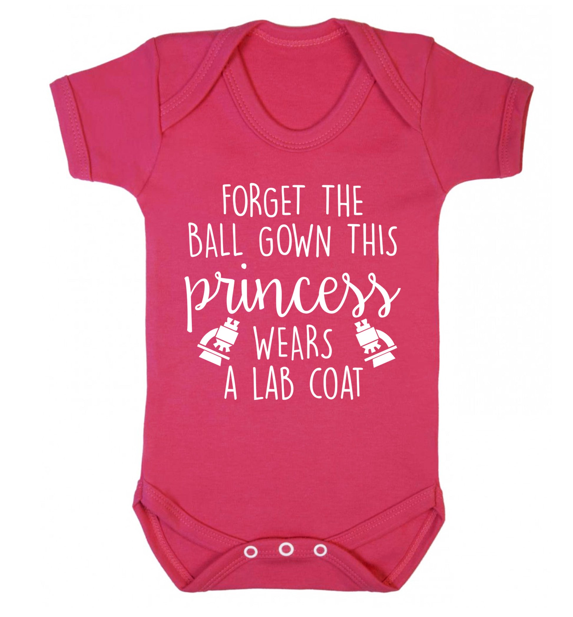 Forget the ball gown this princess wears a lab coat Baby Vest dark pink 18-24 months