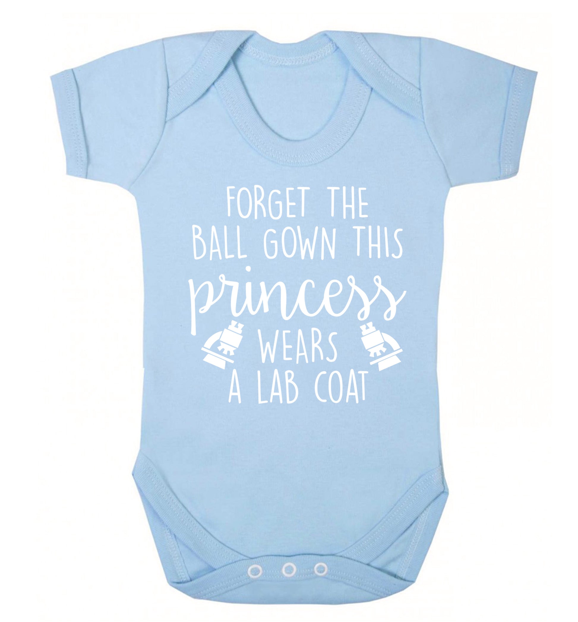 Forget the ball gown this princess wears a lab coat Baby Vest pale blue 18-24 months