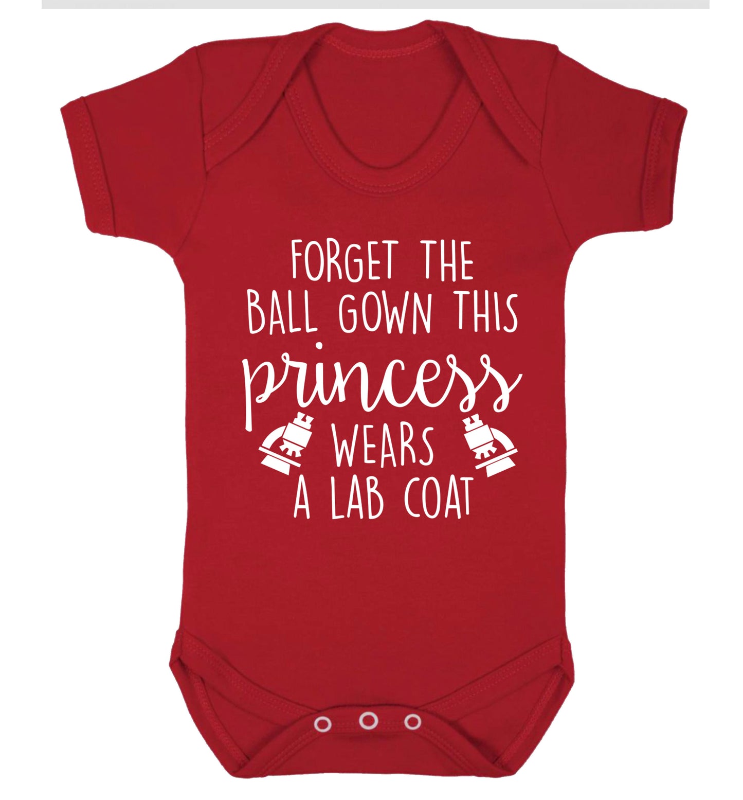 Forget the ball gown this princess wears a lab coat Baby Vest red 18-24 months