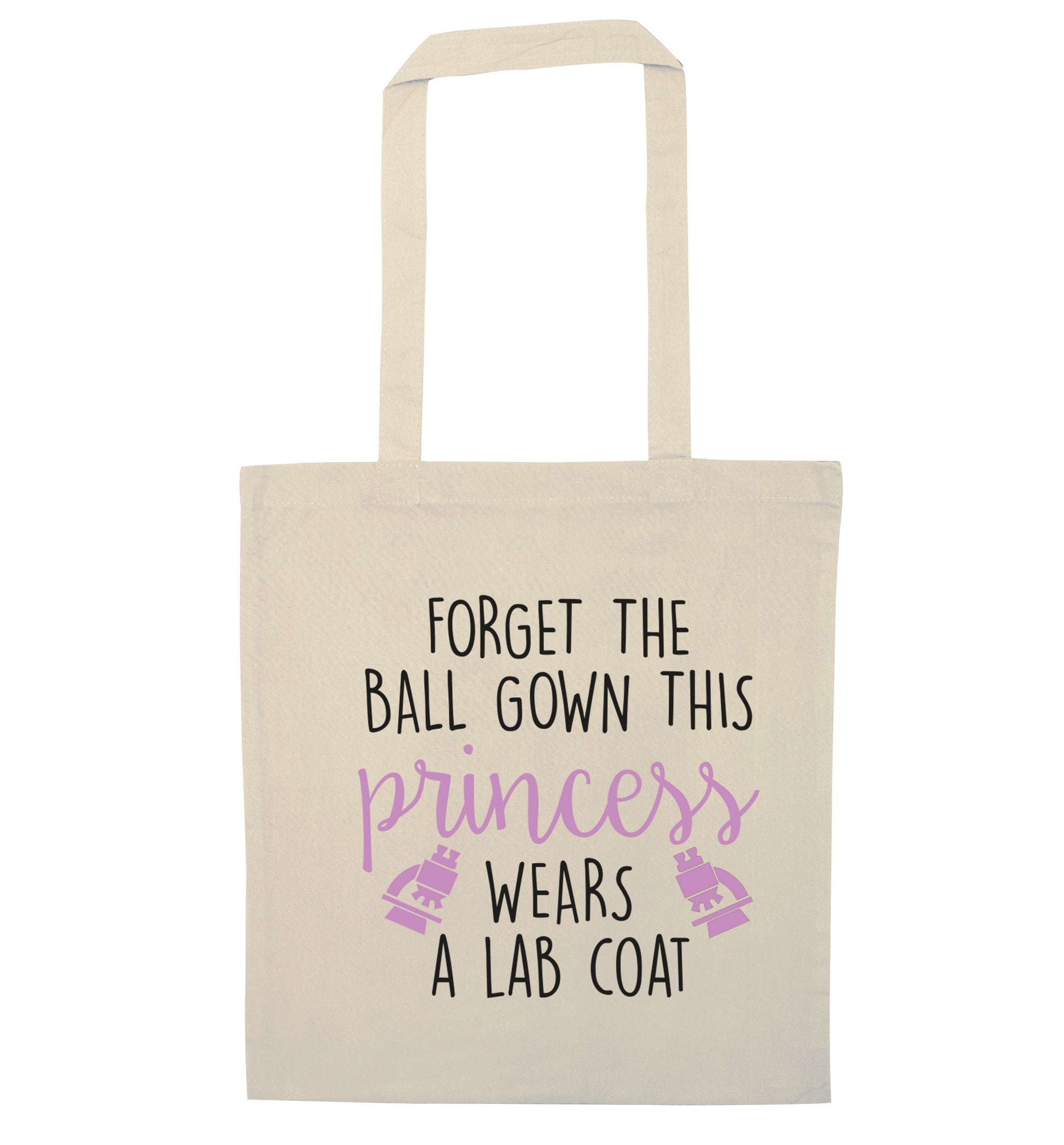 Forget the ball gown this princess wears a lab coat natural tote bag