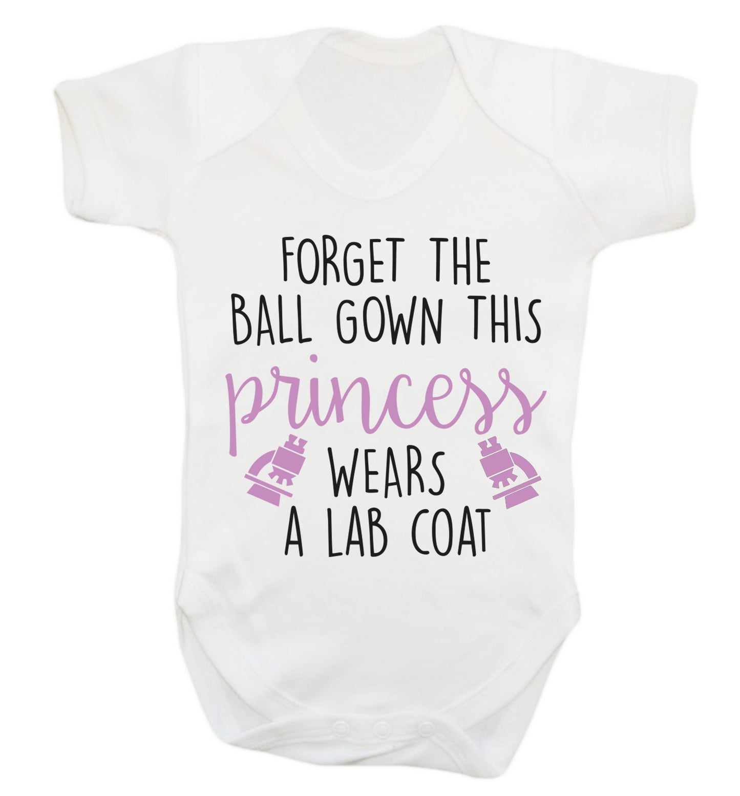 Forget the ball gown this princess wears a lab coat Baby Vest white 18-24 months