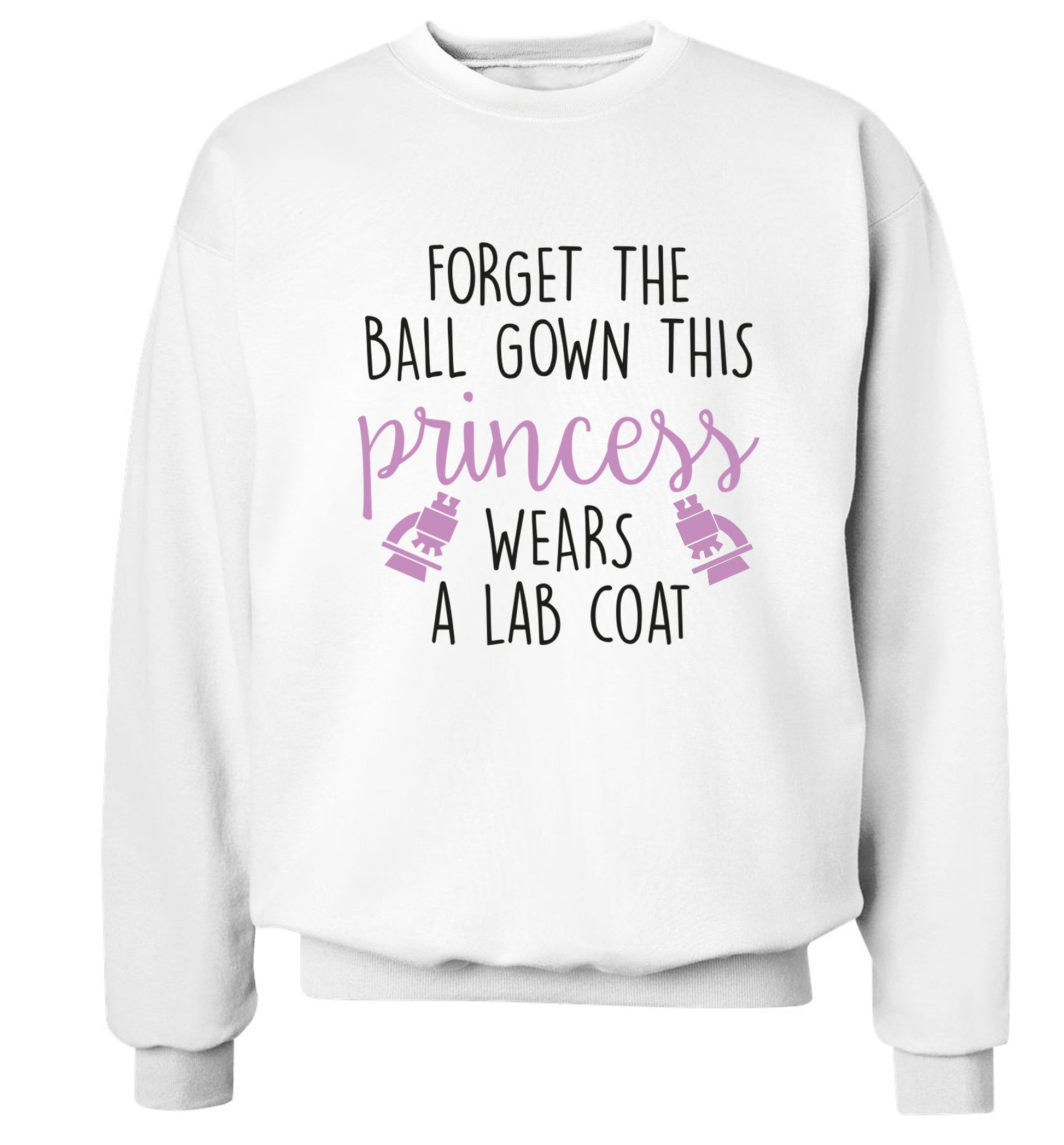 Forget the ball gown this princess wears a lab coat Adult's unisex white Sweater 2XL