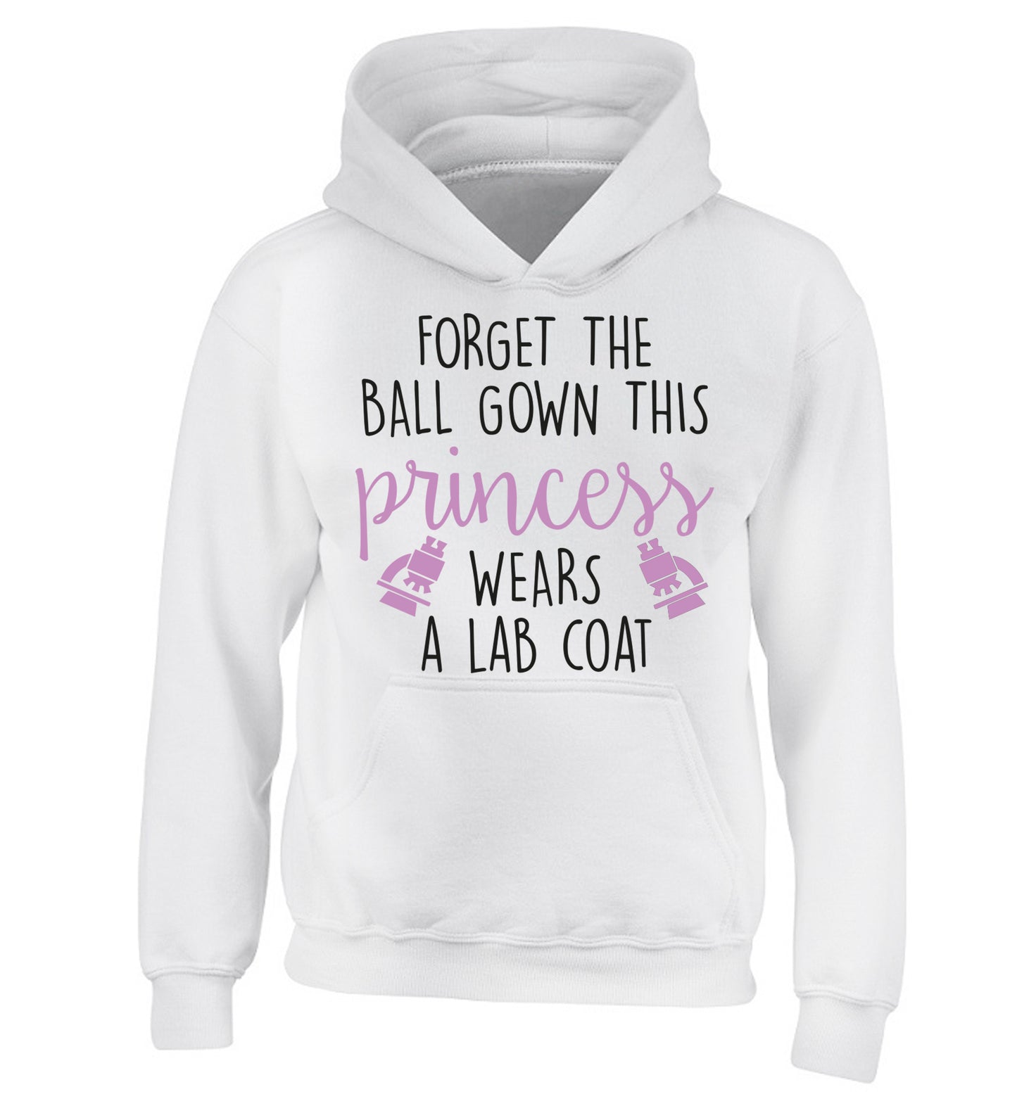 Forget the ball gown this princess wears a lab coat children's white hoodie 12-14 Years