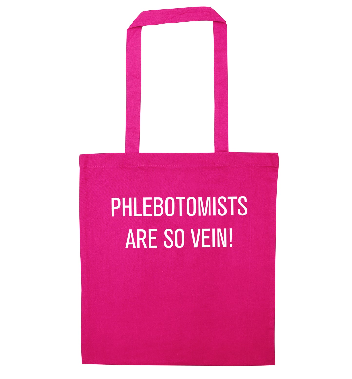 Phlebotomists are so vein! pink tote bag