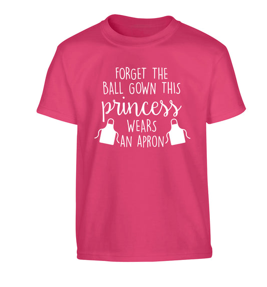 Forget the ball gown this princess wears an apron Children's pink Tshirt 12-14 Years
