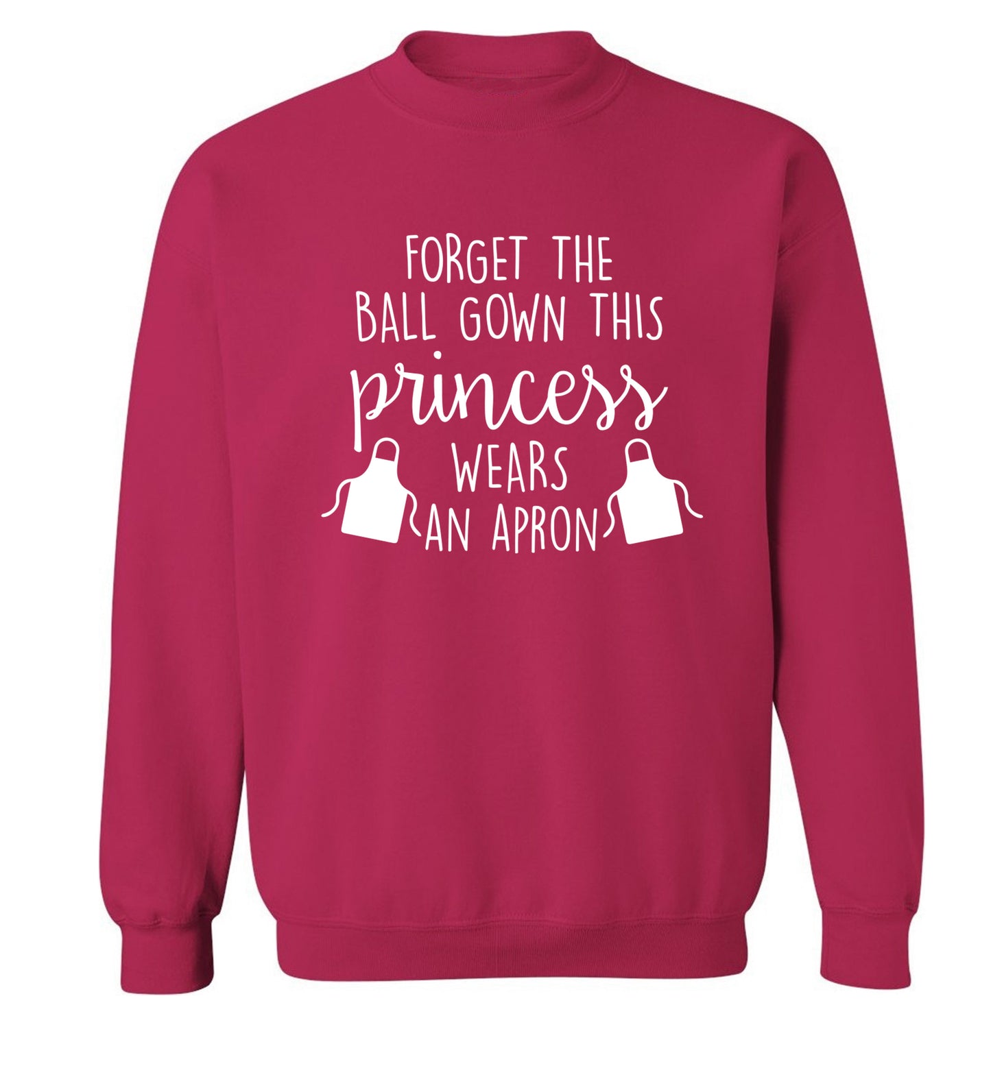 Forget the ball gown this princess wears an apron Adult's unisex pink Sweater 2XL
