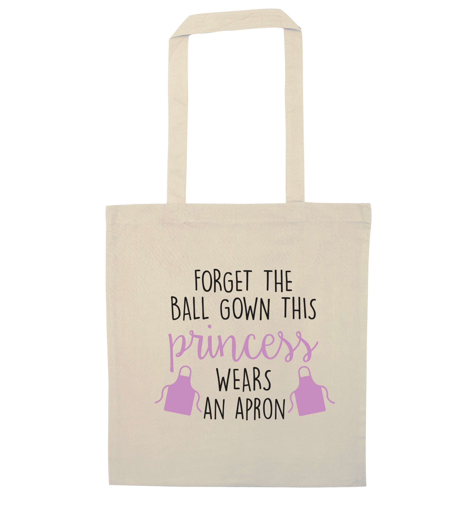 Forget the ball gown this princess wears an apron natural tote bag