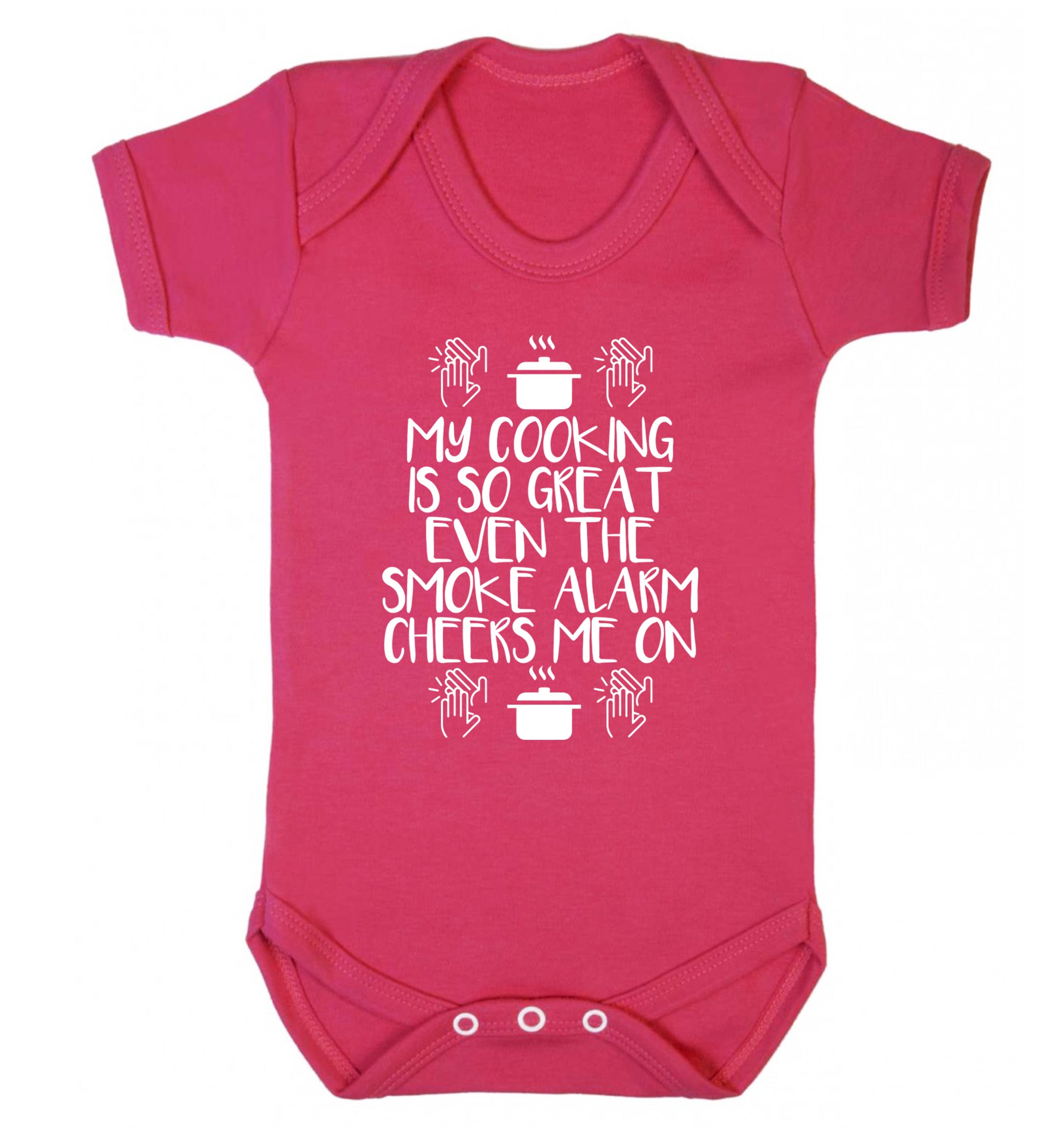 My cooking is so great even the smoke alarm cheers me on! Baby Vest dark pink 18-24 months