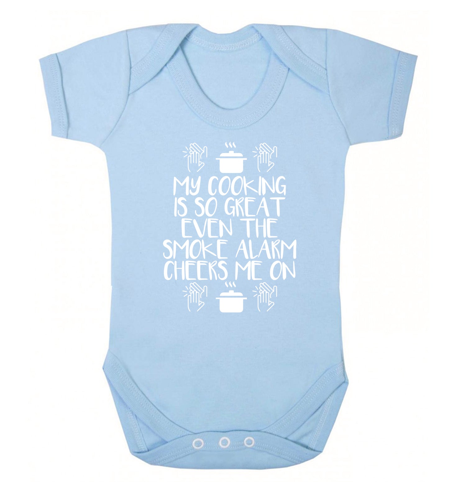 My cooking is so great even the smoke alarm cheers me on! Baby Vest pale blue 18-24 months