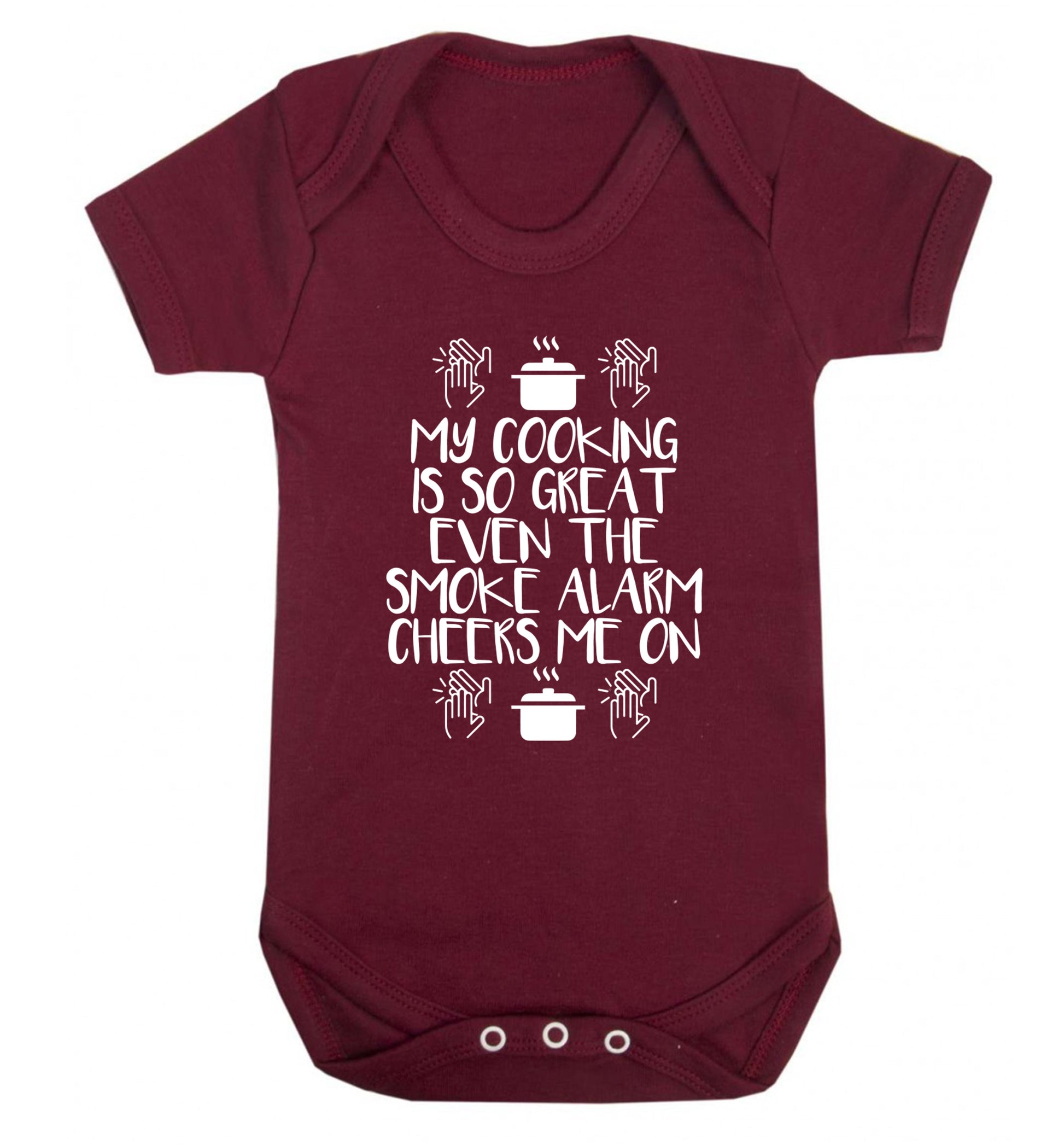 My cooking is so great even the smoke alarm cheers me on! Baby Vest maroon 18-24 months