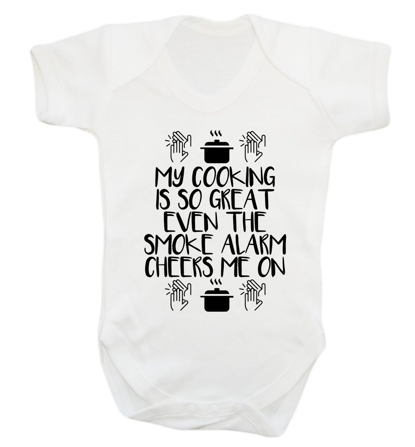 My cooking is so great even the smoke alarm cheers me on! Baby Vest white 18-24 months