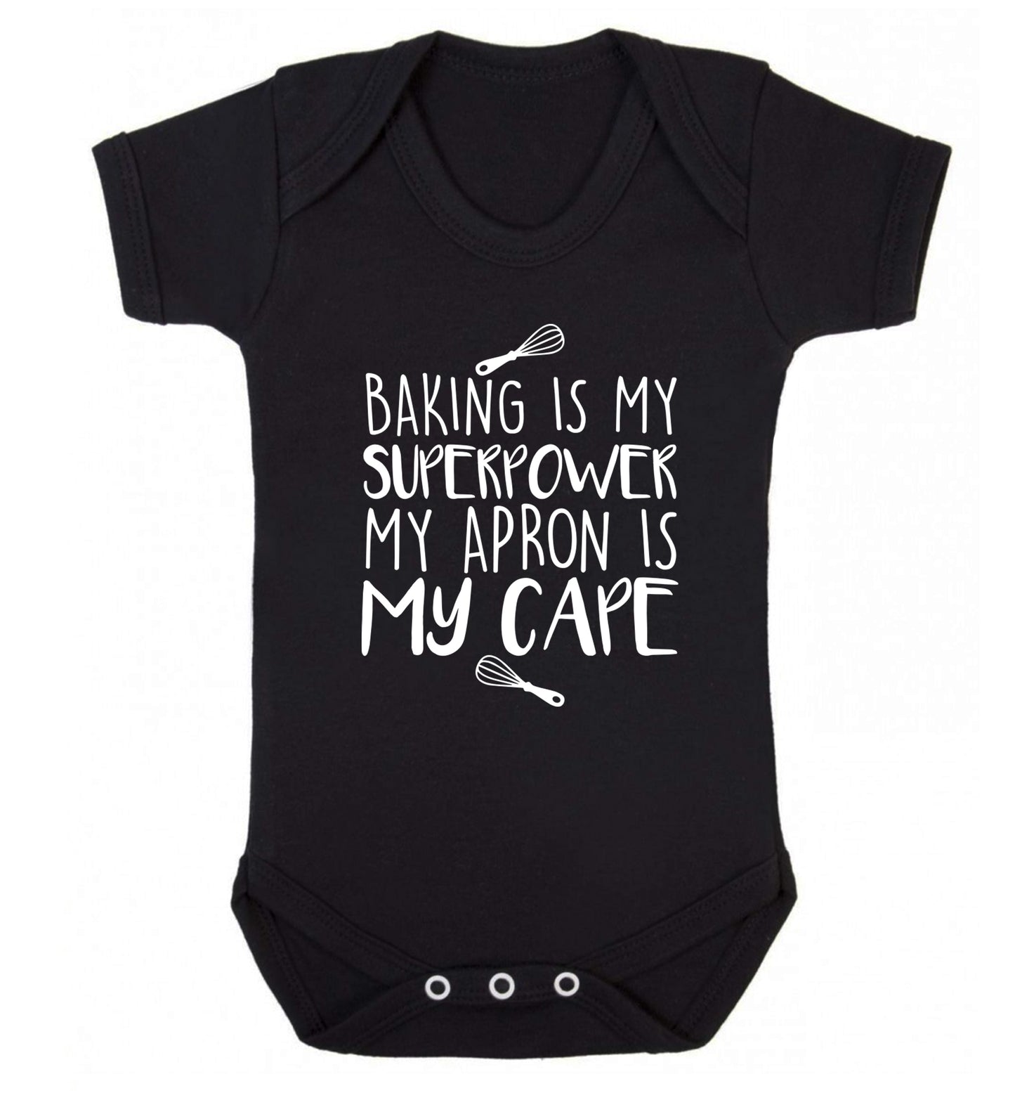 Baking is my superpower my apron is my cape Baby Vest black 18-24 months