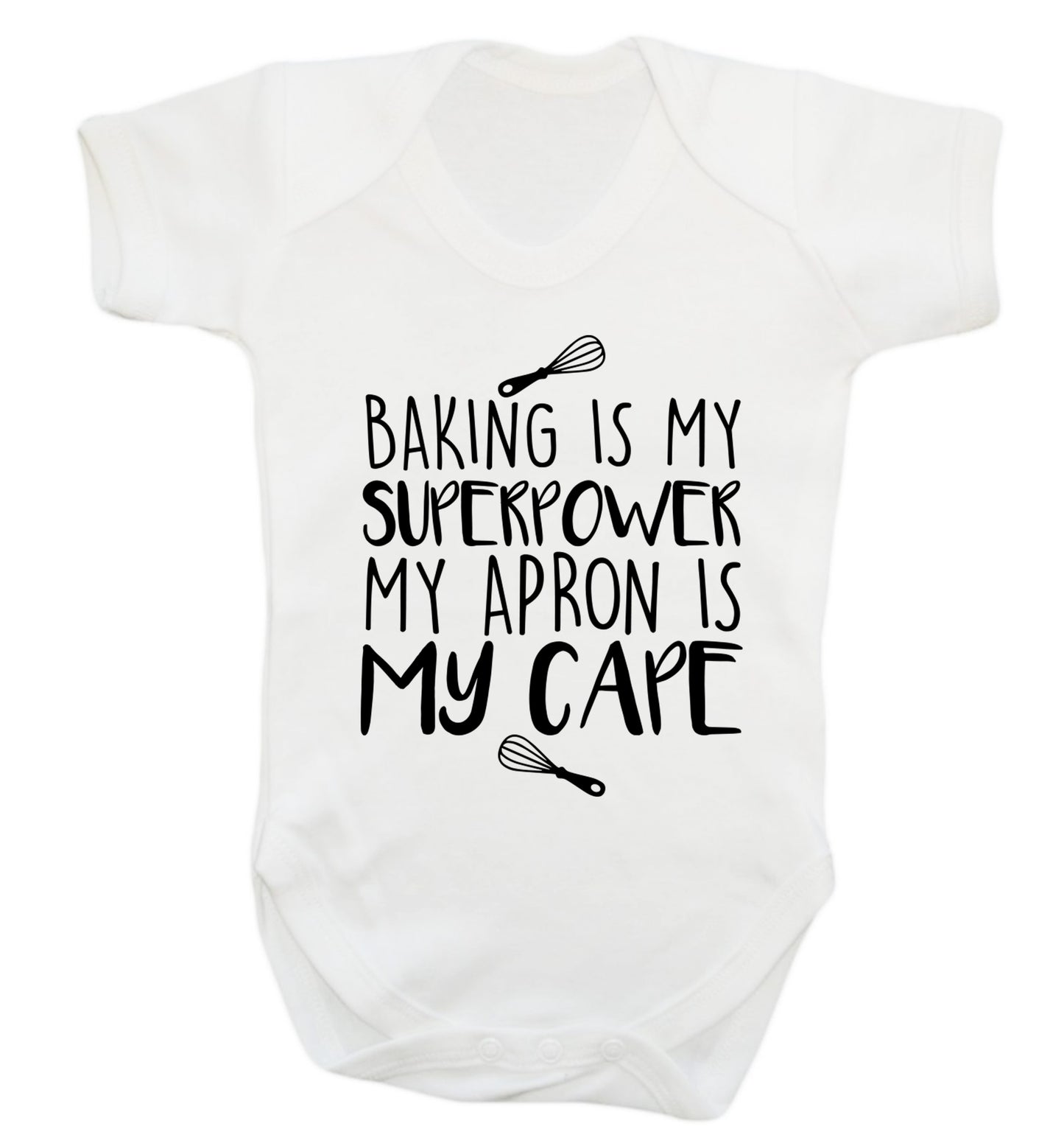 Baking is my superpower my apron is my cape Baby Vest white 18-24 months