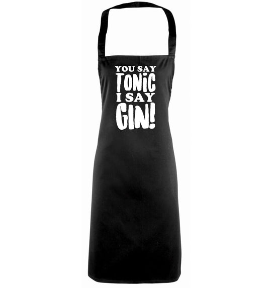 You say tonic I say gin! black apron