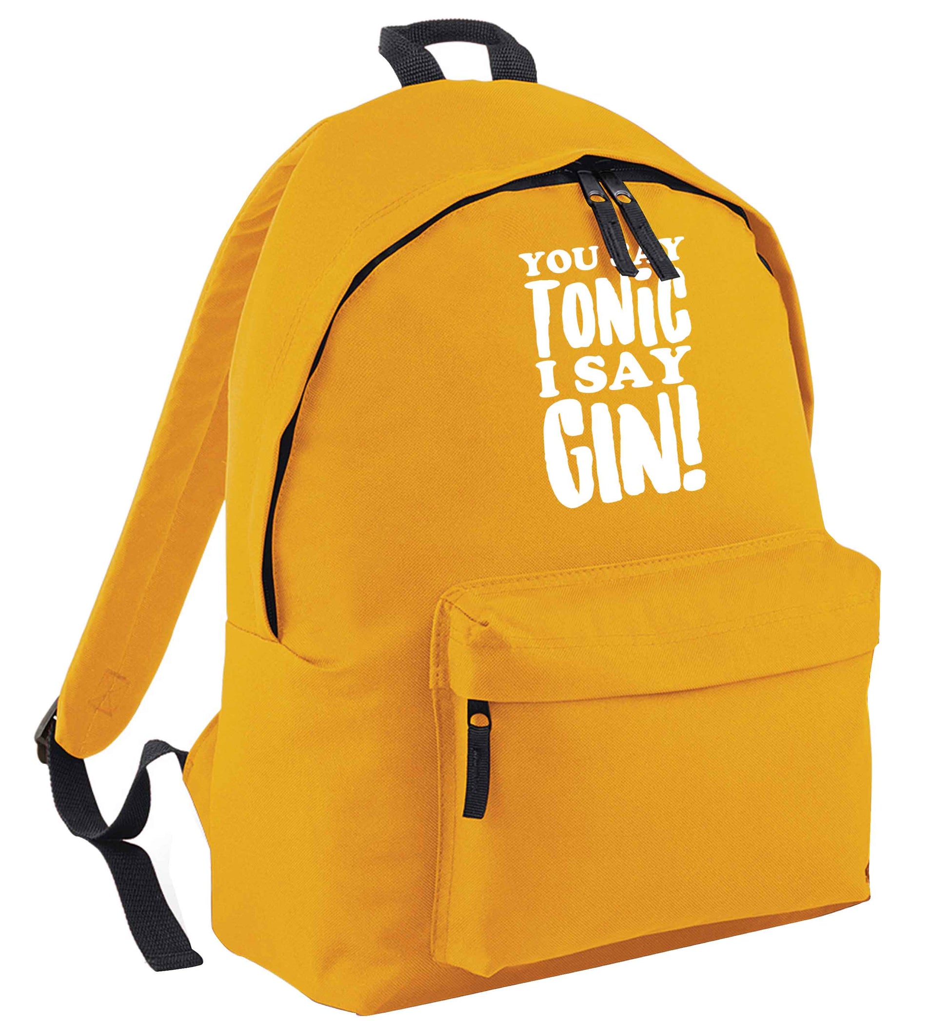 You say tonic I say gin mustard adults backpack