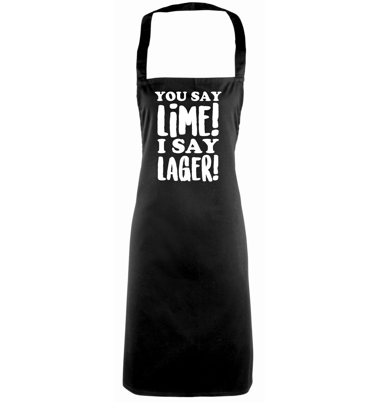 You say lime I say lager! black apron