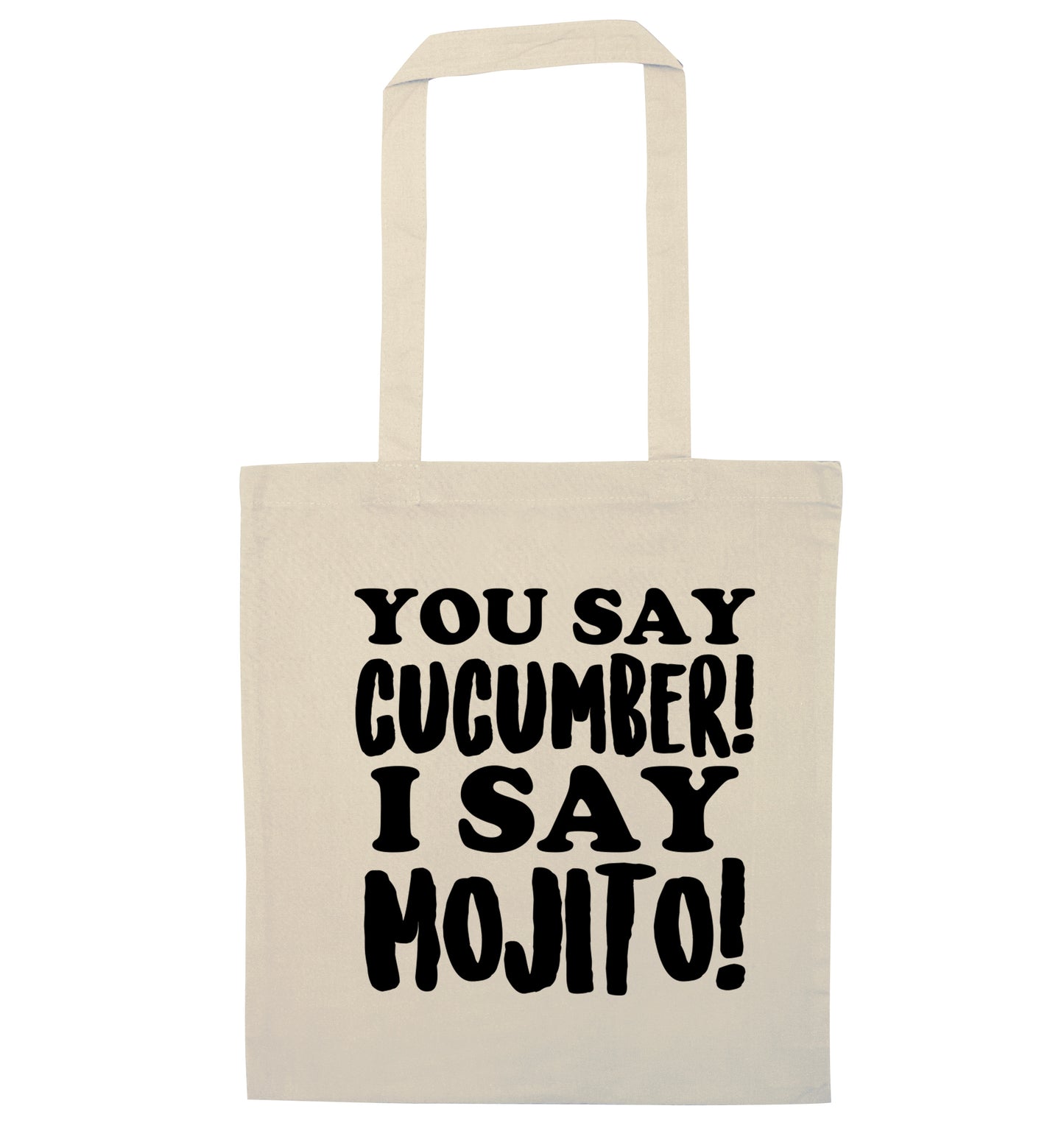 You say cucumber I say mojito! natural tote bag